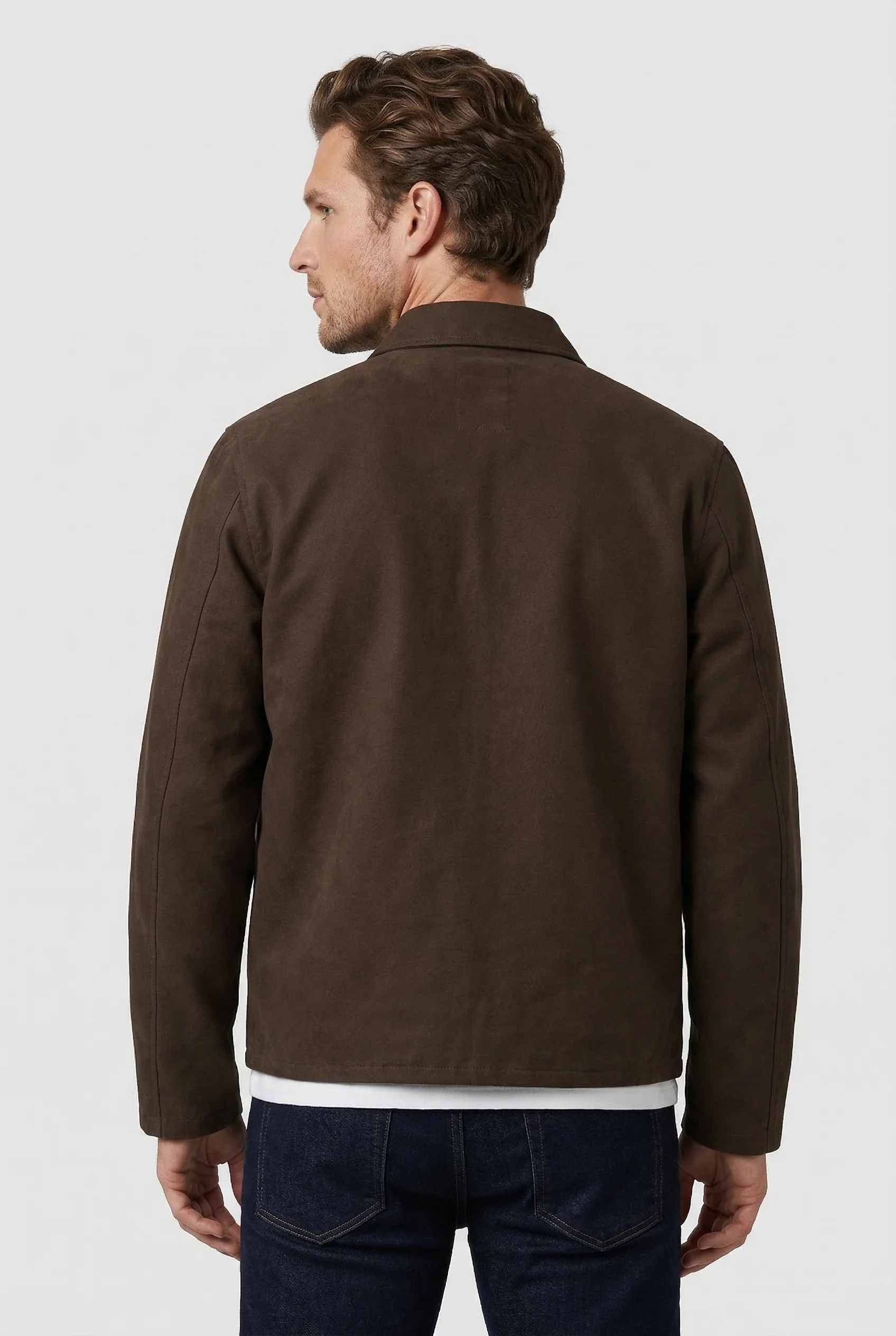 Aldgate Baseball Shacket - Chocolate Moleskin - Image 6