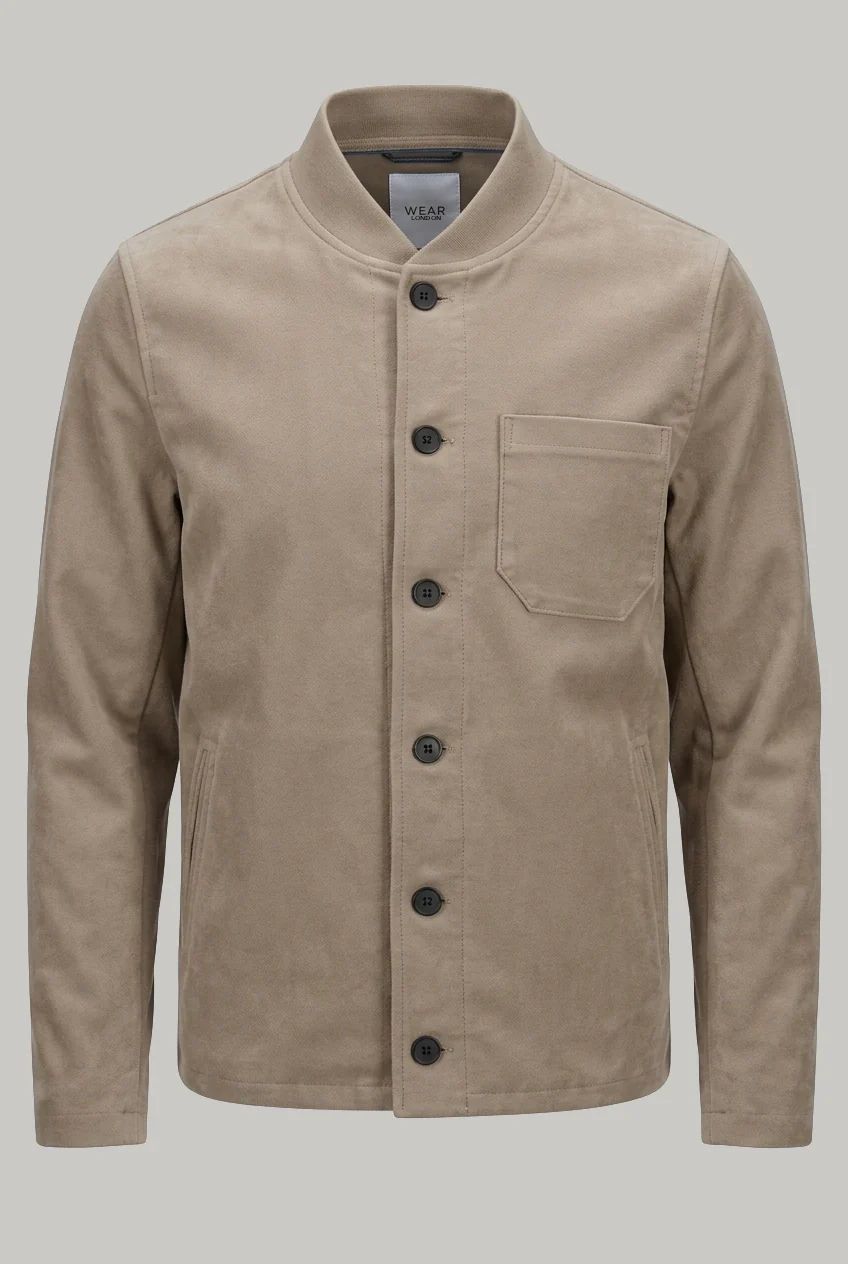 Aldgate Baseball Shacket - Mushroom Moleskin