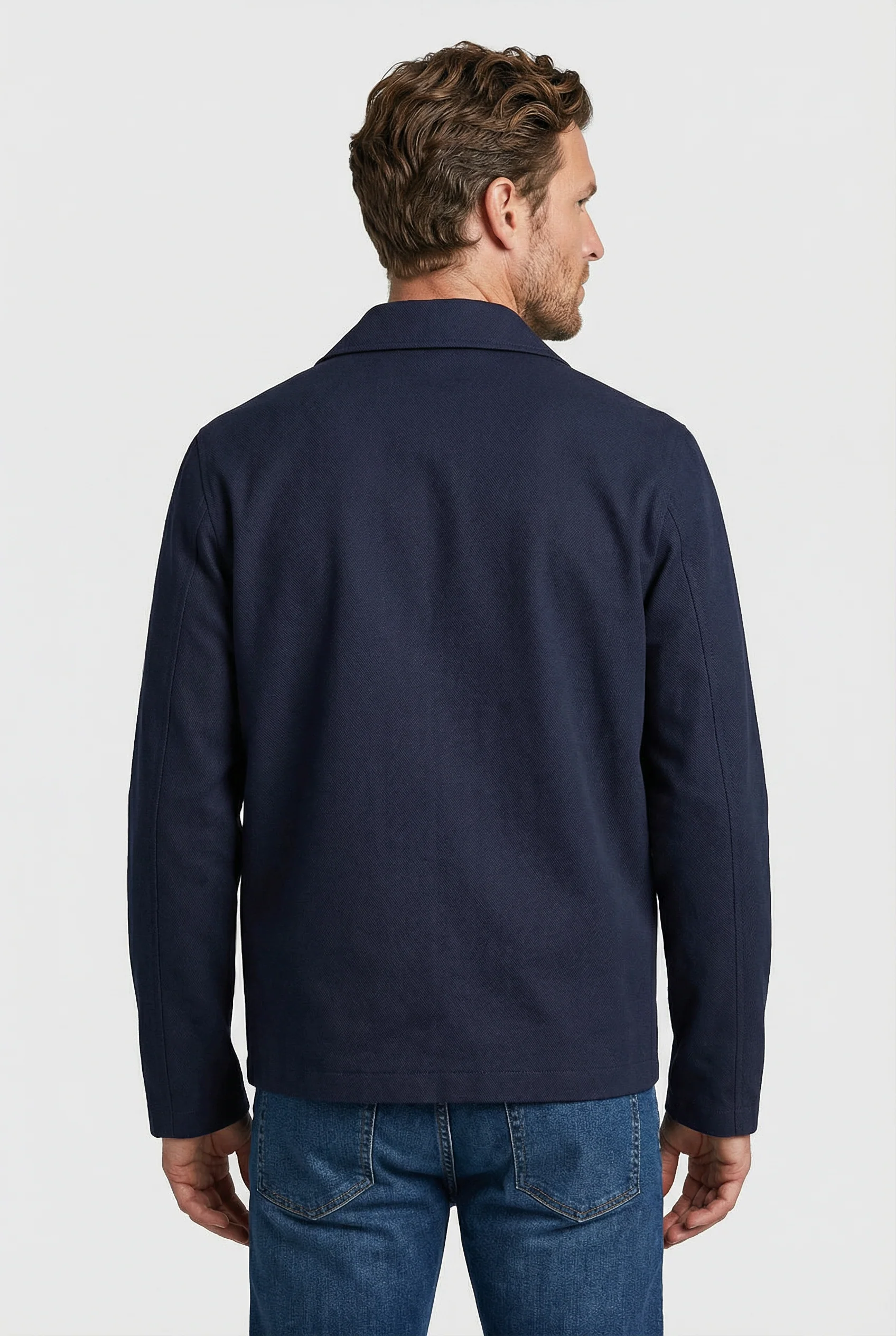 Aldgate Baseball Shacket - Navy Moleskin - Image 5