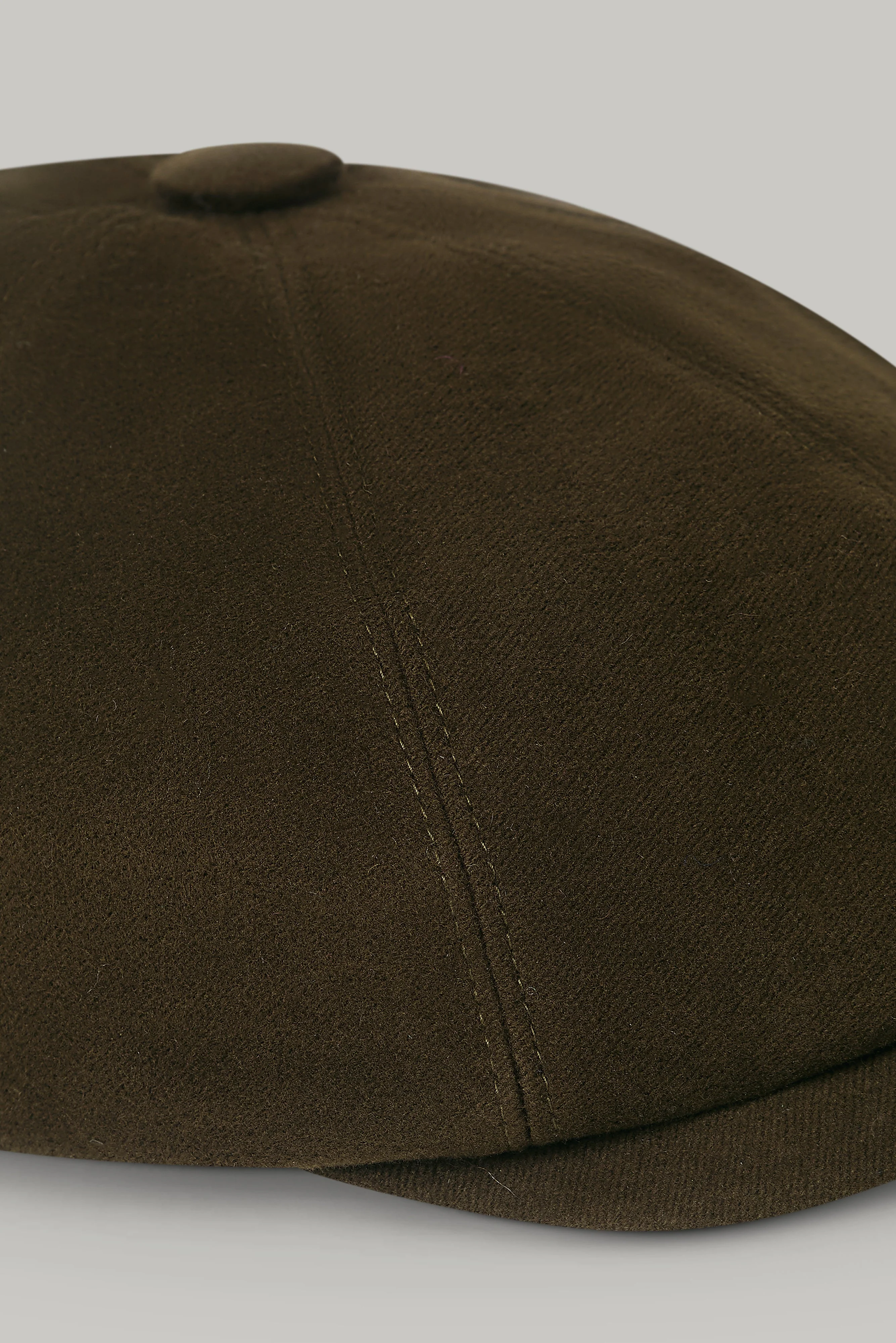 Baker Boy Hat - Olive Moleskin - Image 5