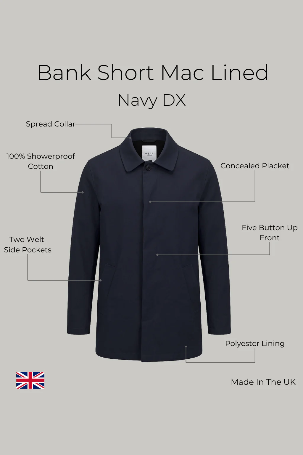 Bank Short Mac Lined - Navy Dx - Image 3