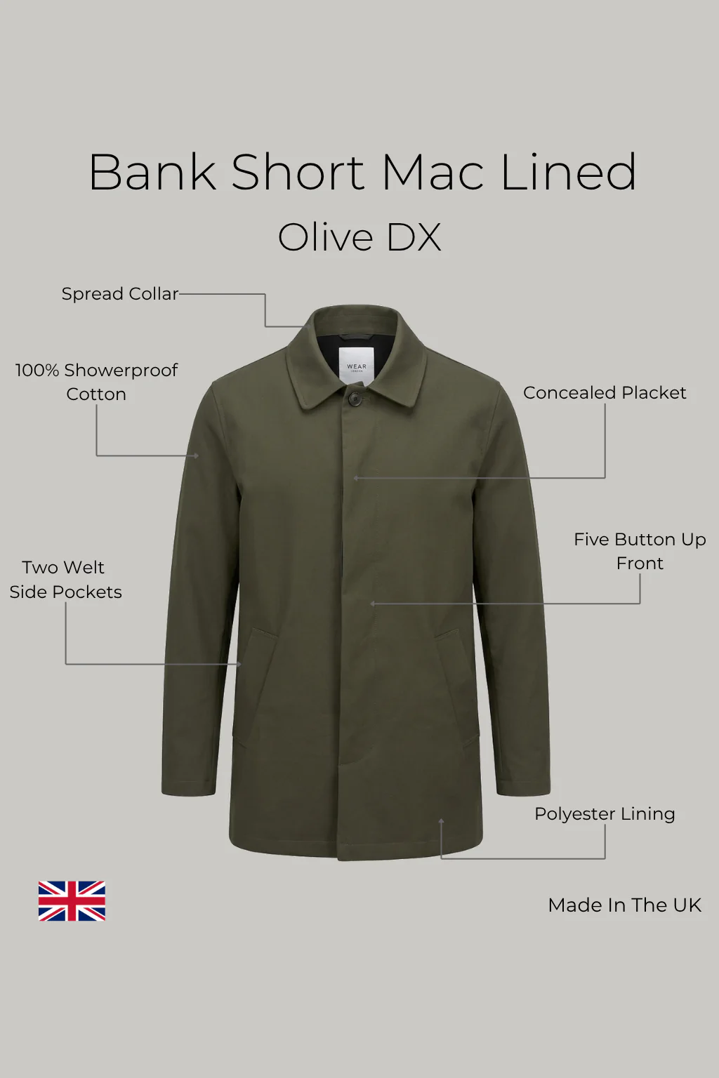 Bank Short Mac Lined - Olive Dx - Image 5