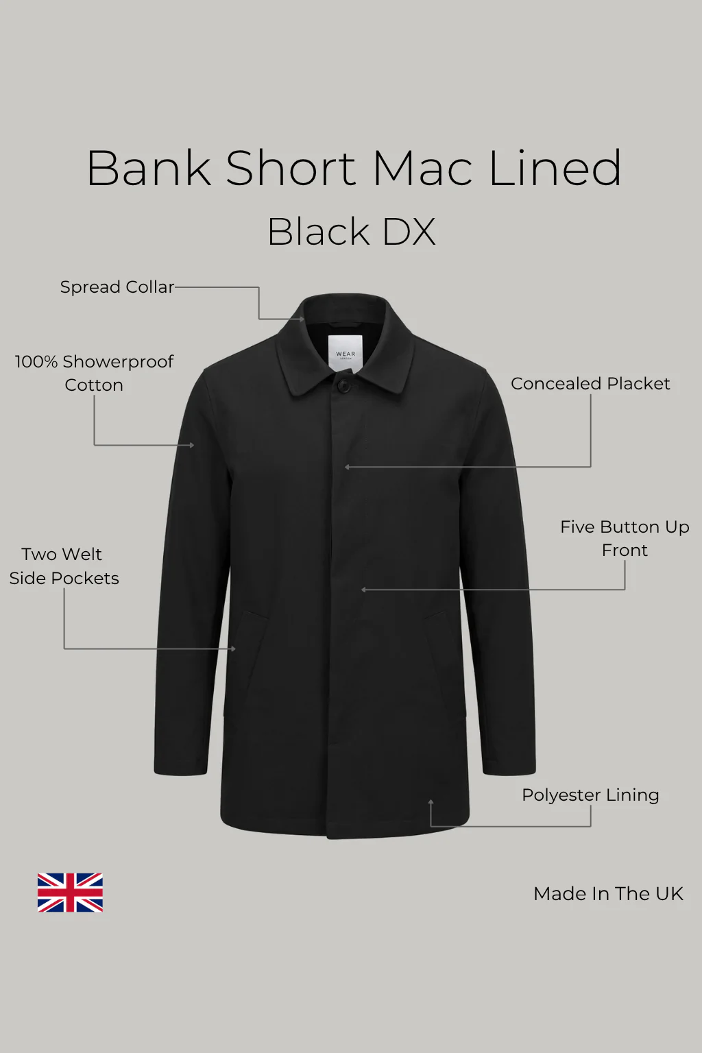 Bank Short Mac Lined - Black Dx - Image 3