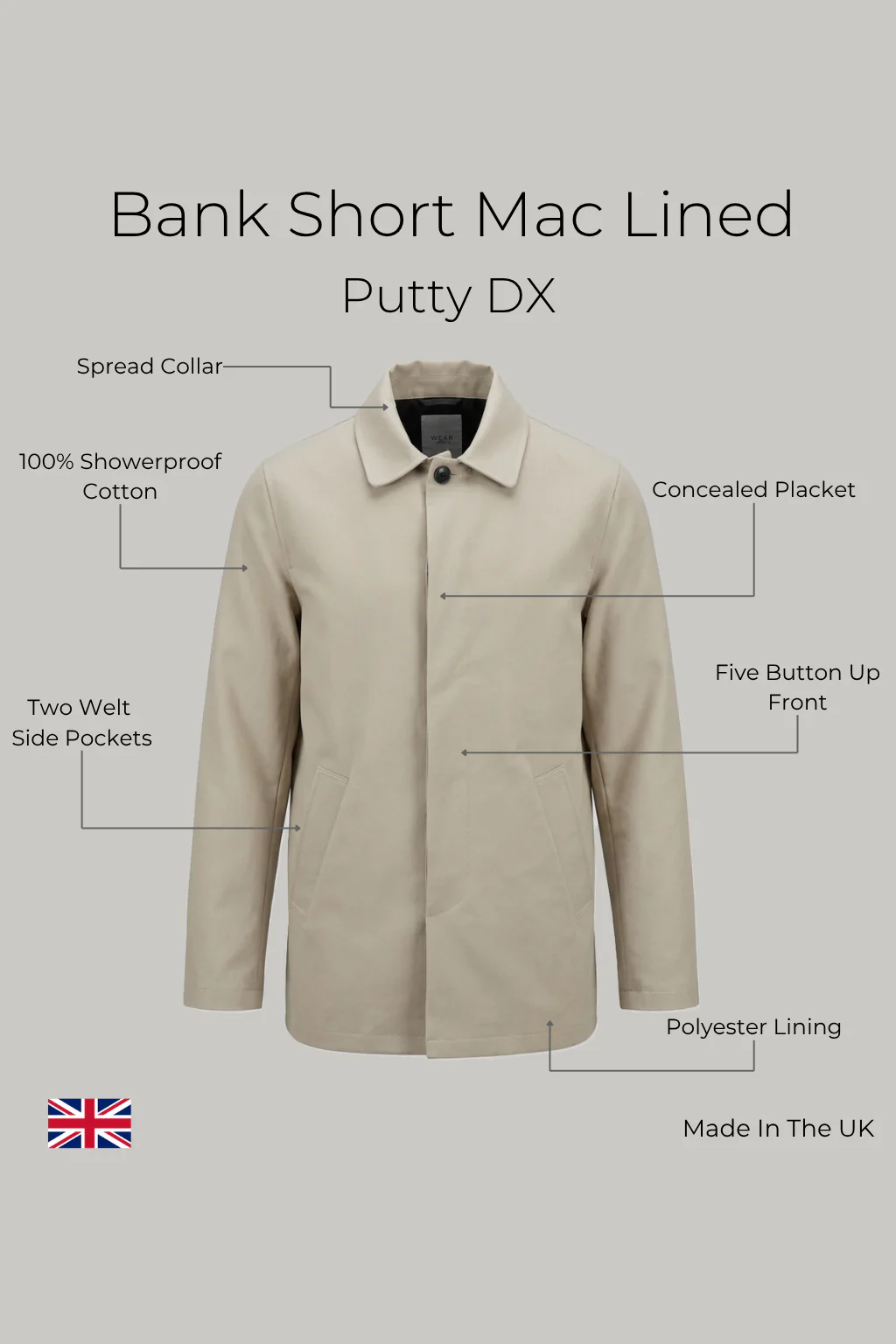 Bank Short Mac Lined - Putty DX - Image 6