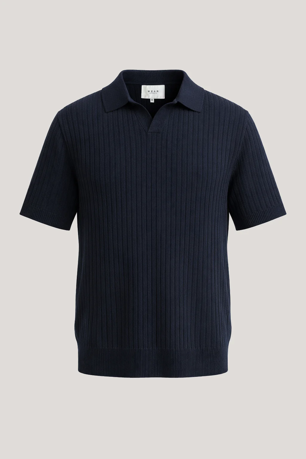 Barbican - V Neck Jacquard - Navy - Image 3