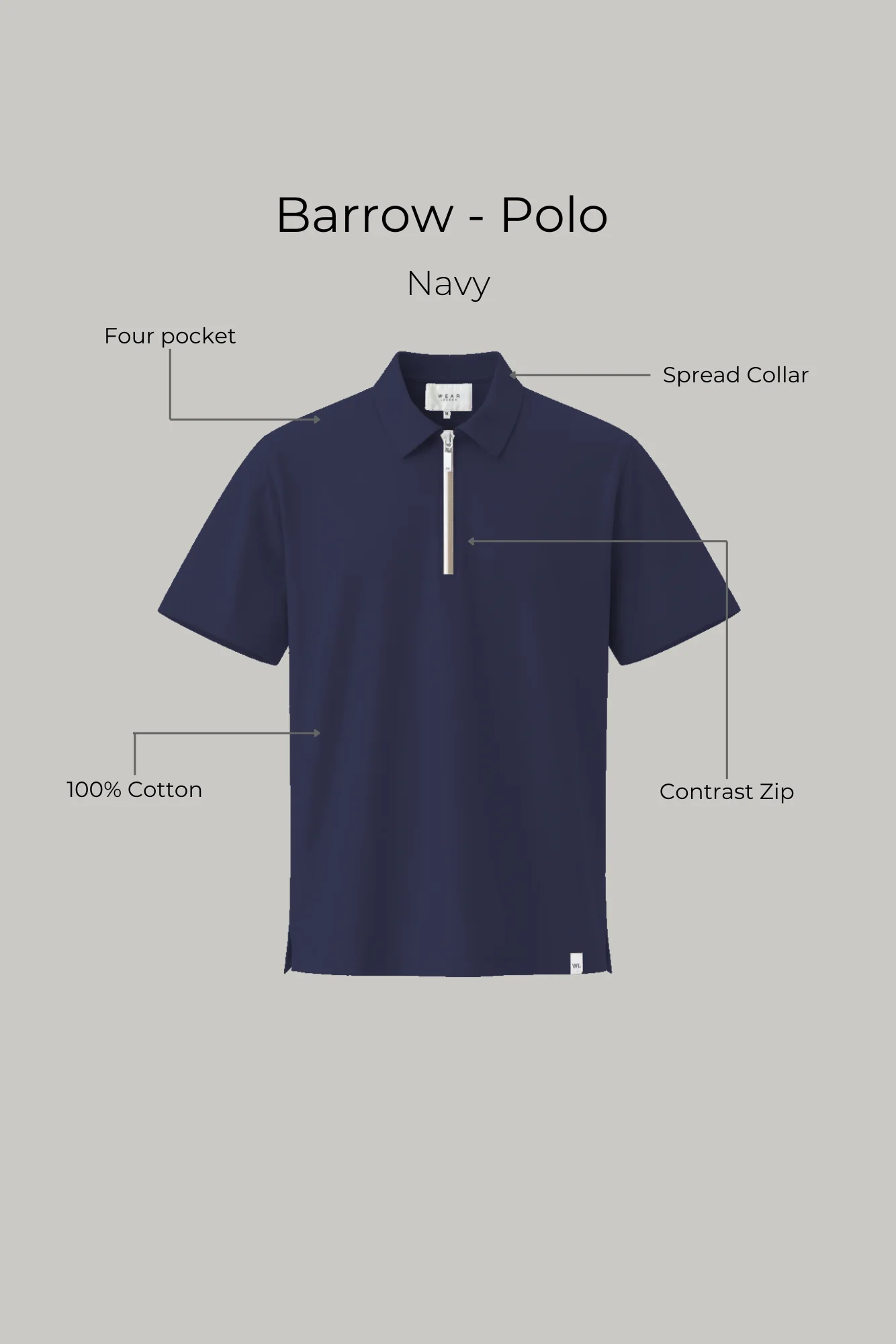 Barrow - Polo - Navy - Image 3