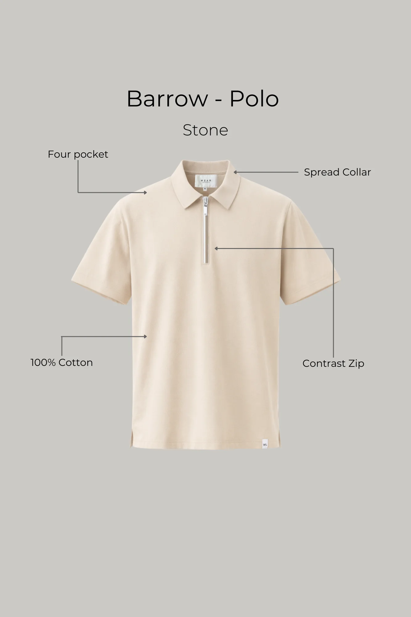 Barrow - Polo - Stone - Image 3