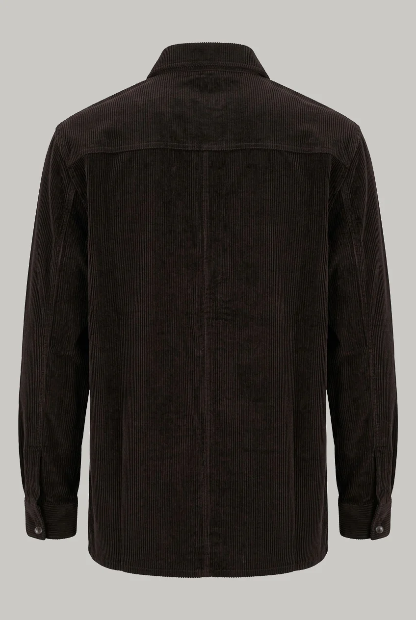 Bart Corduroy Overshirt - Black - Image 4