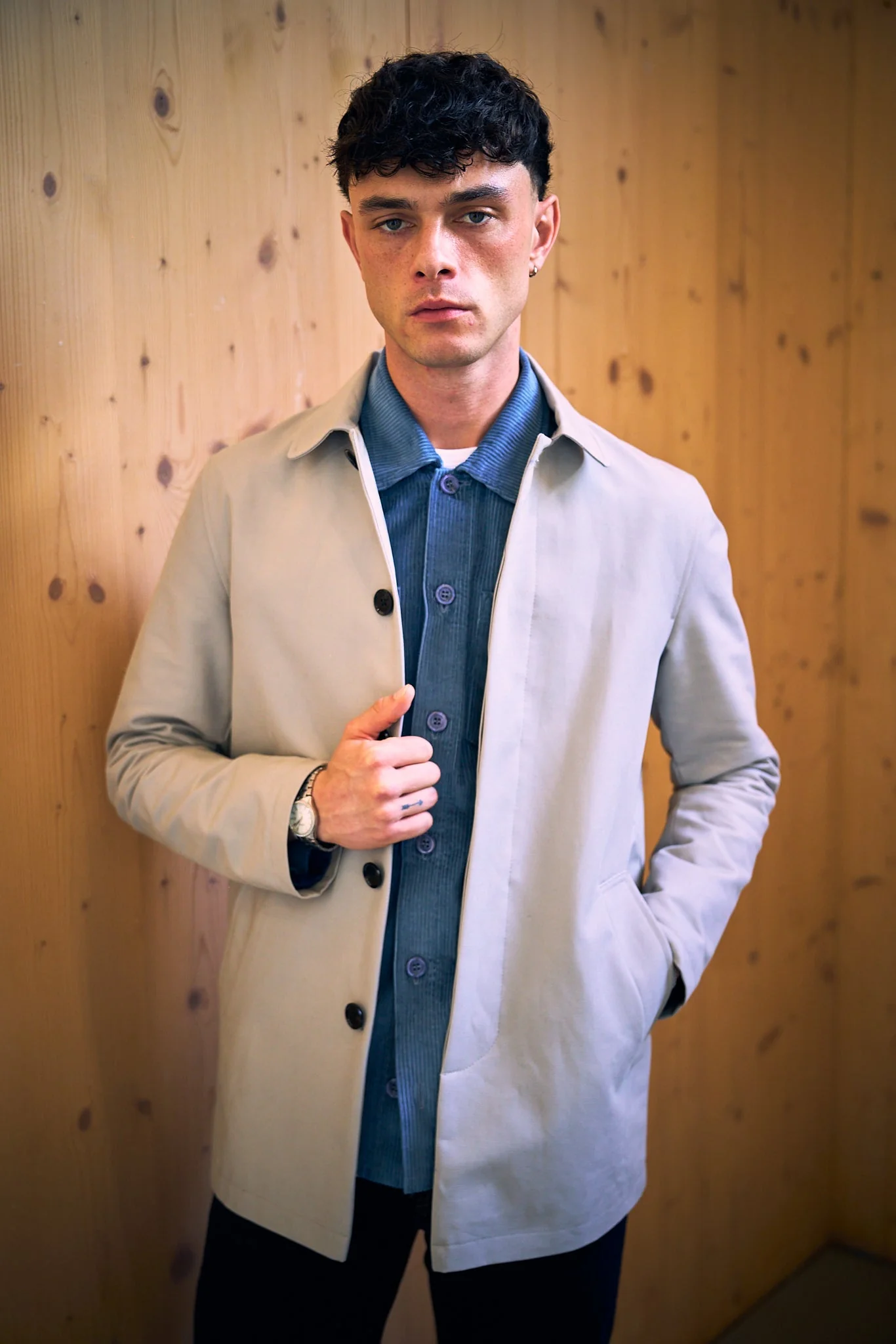 Bart Corduroy Overshirt - Blue - Image 8
