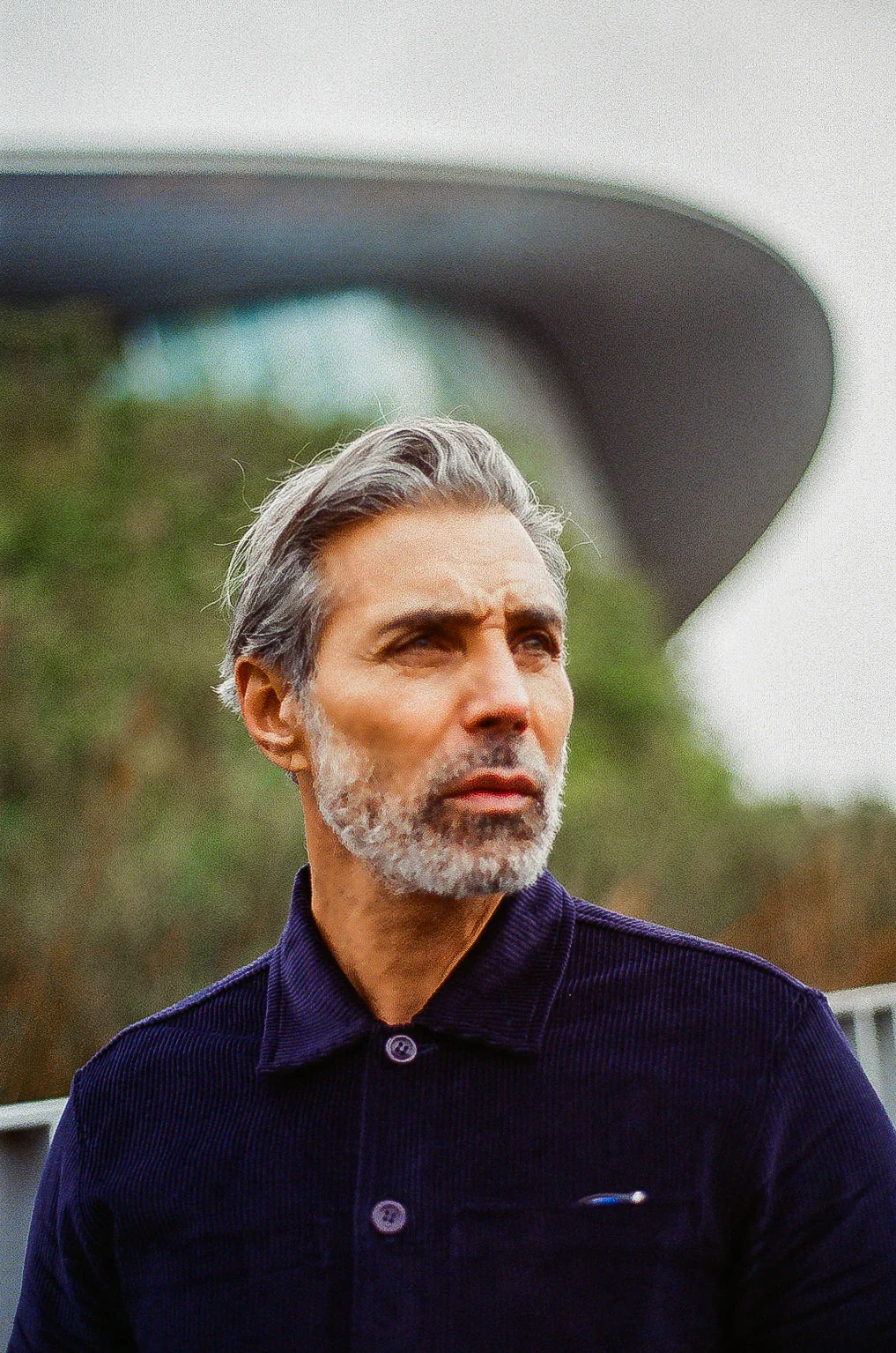 Bart Corduroy Overshirt - Dark Navy - Image 4