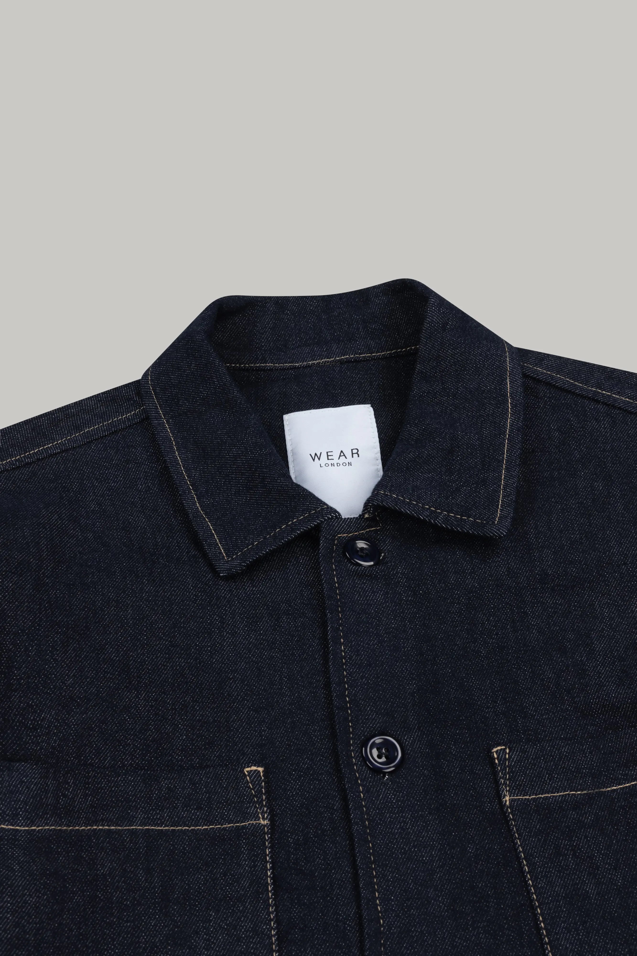 Bart Denim Button Overshirt - EverBlue - Image 4