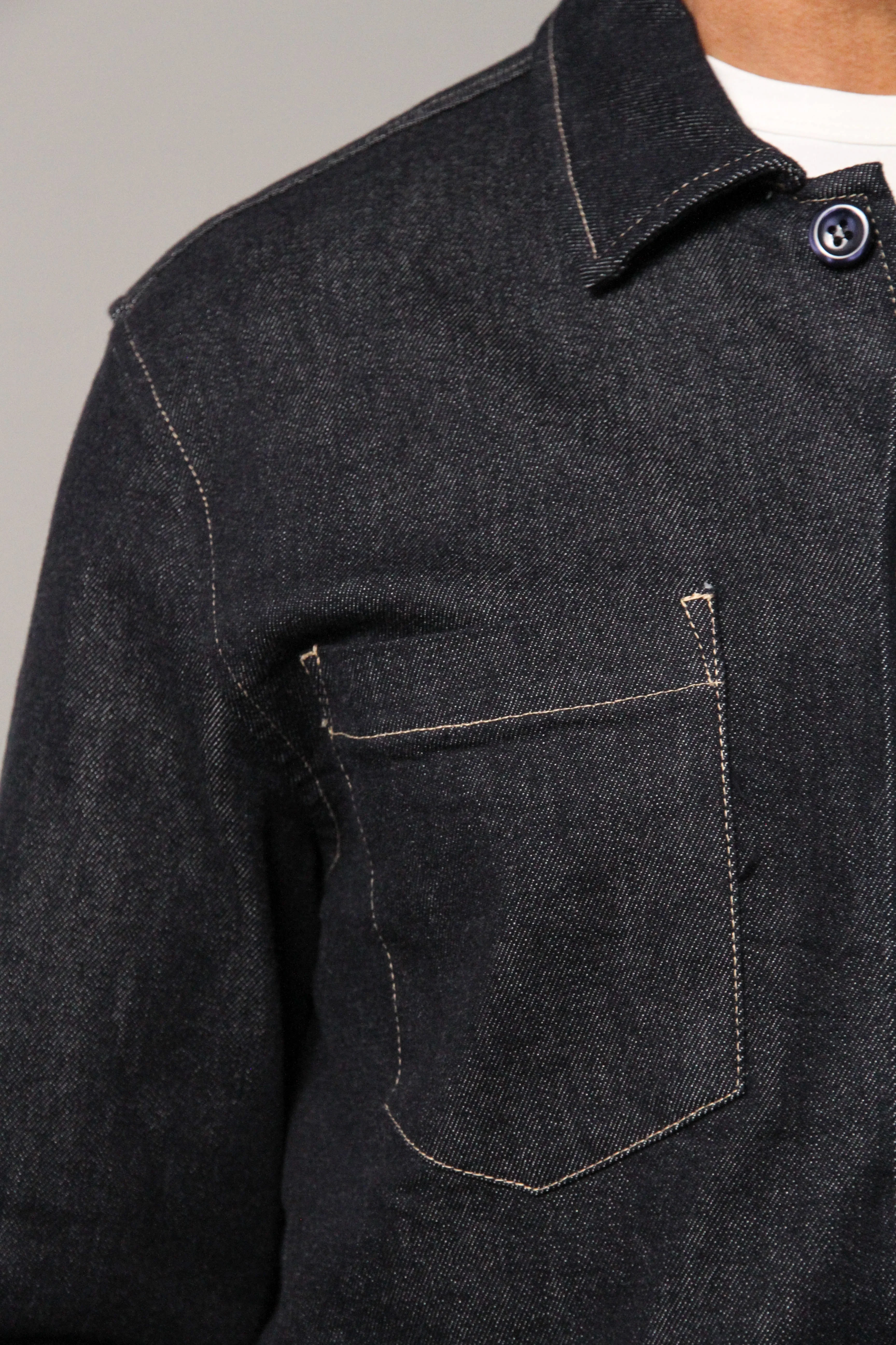 Bart Denim Button Overshirt - EverBlue - Image 9