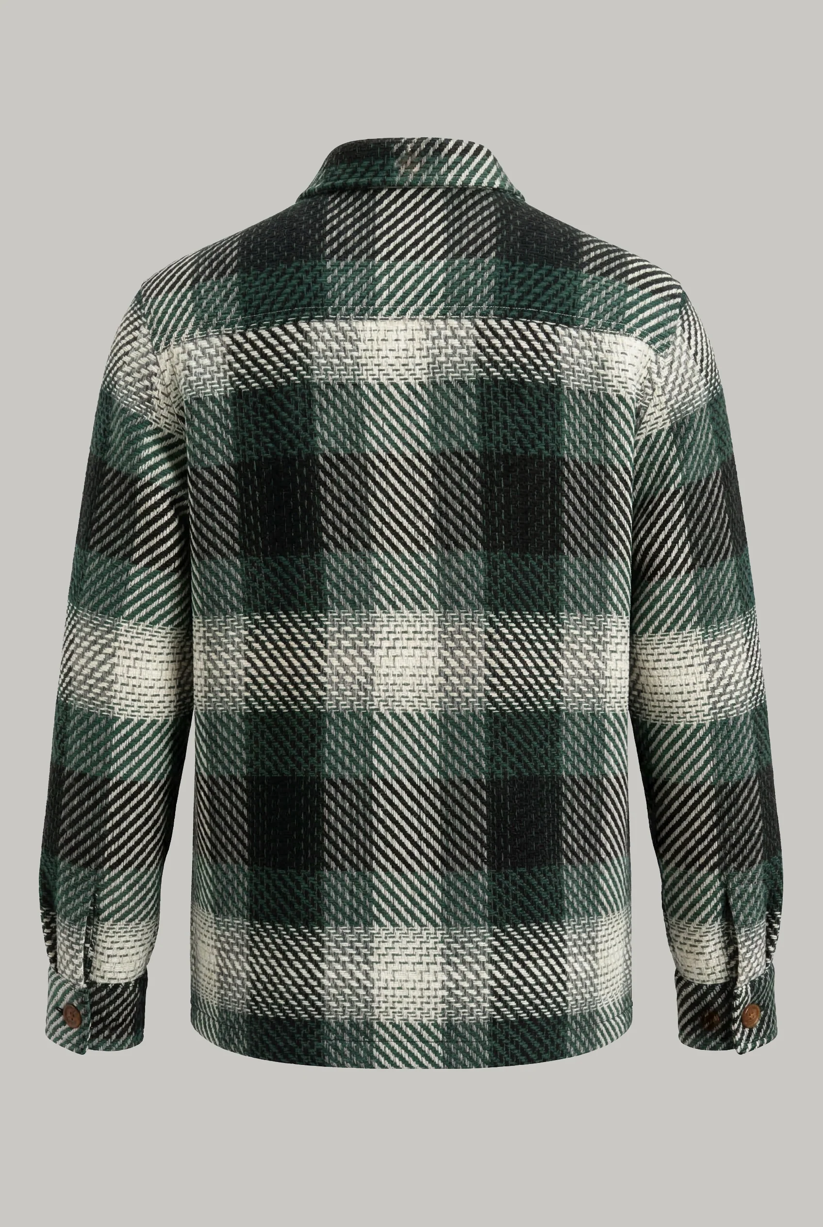 Bart Overshirt - Forest Green Ecru Check - Image 3