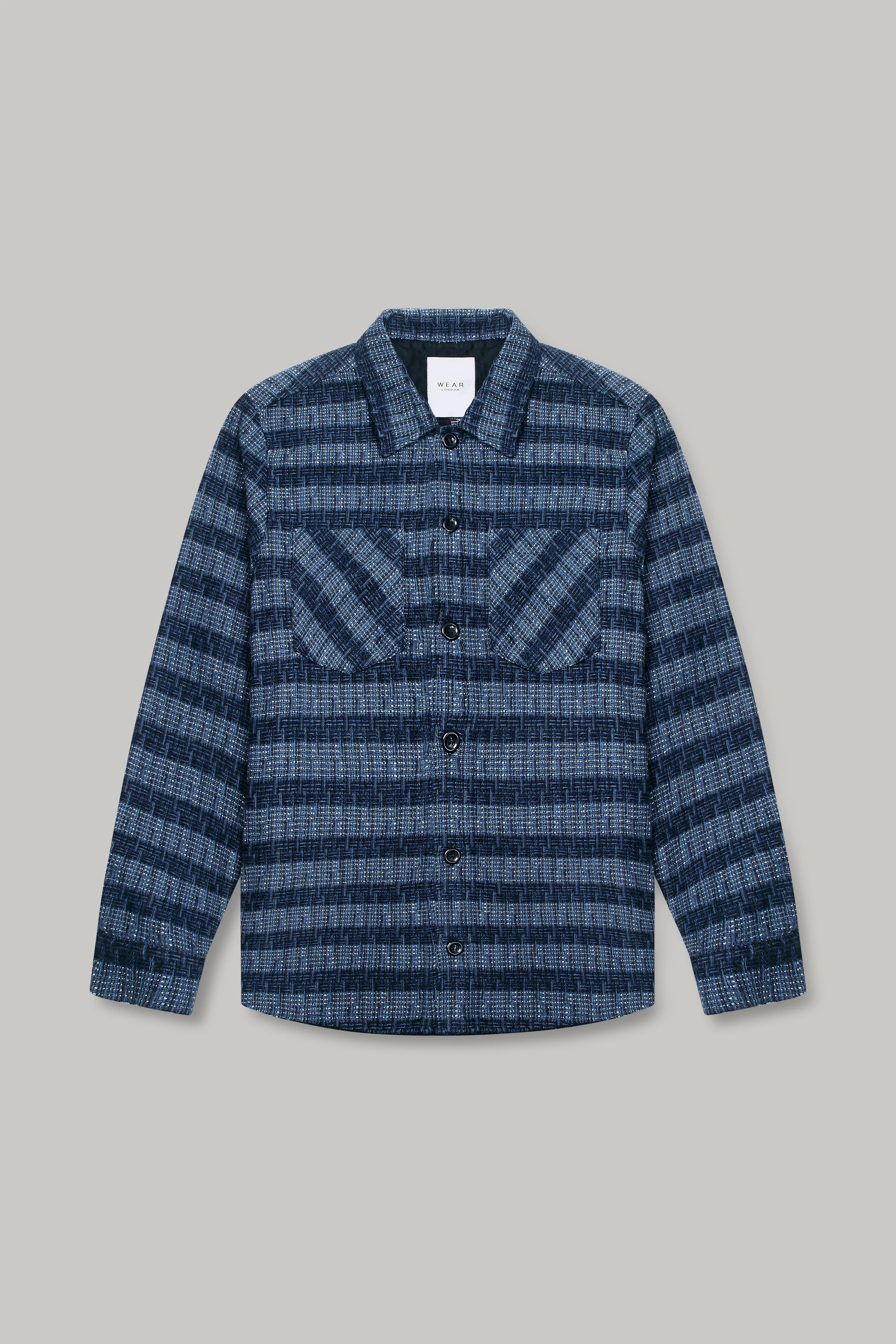 Bart Overshirt - Mid Blue / Navy Check - Image 3