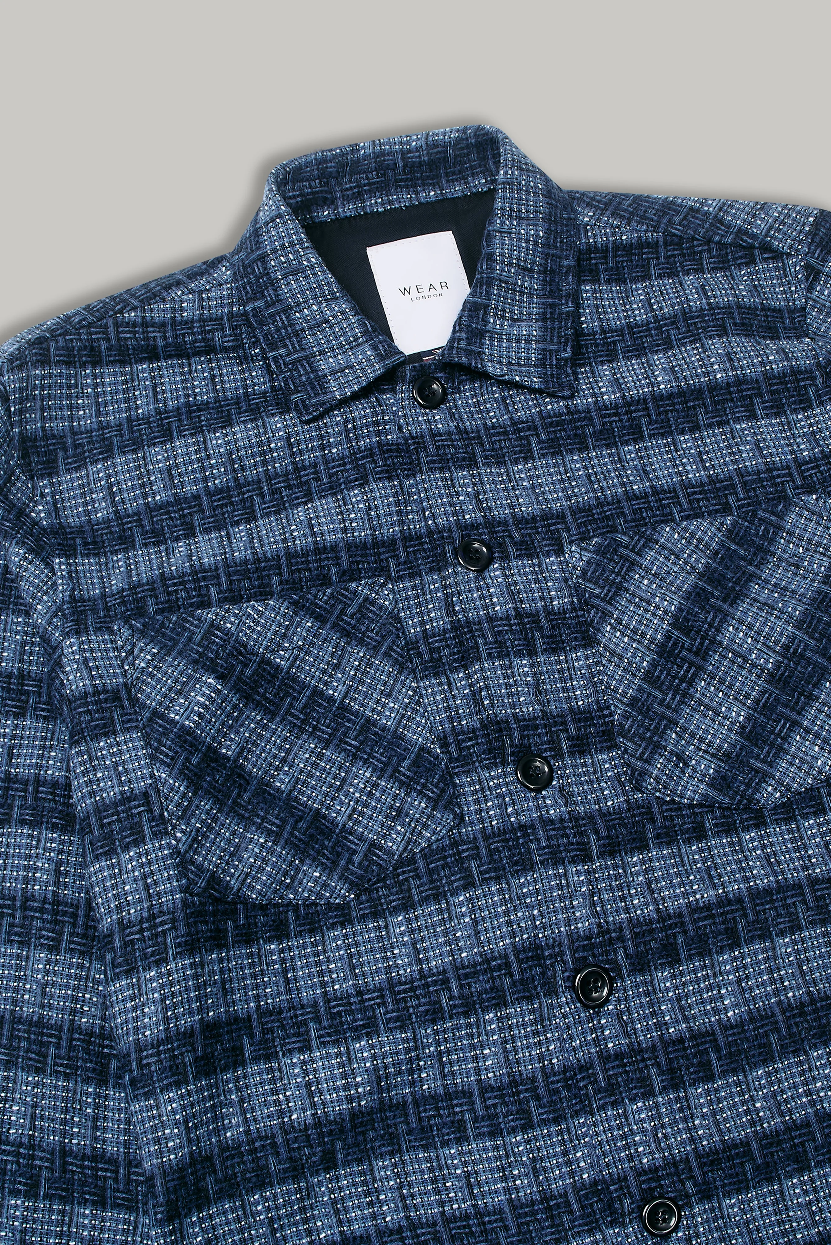 Bart Overshirt - Mid Blue / Navy Check - Image 5