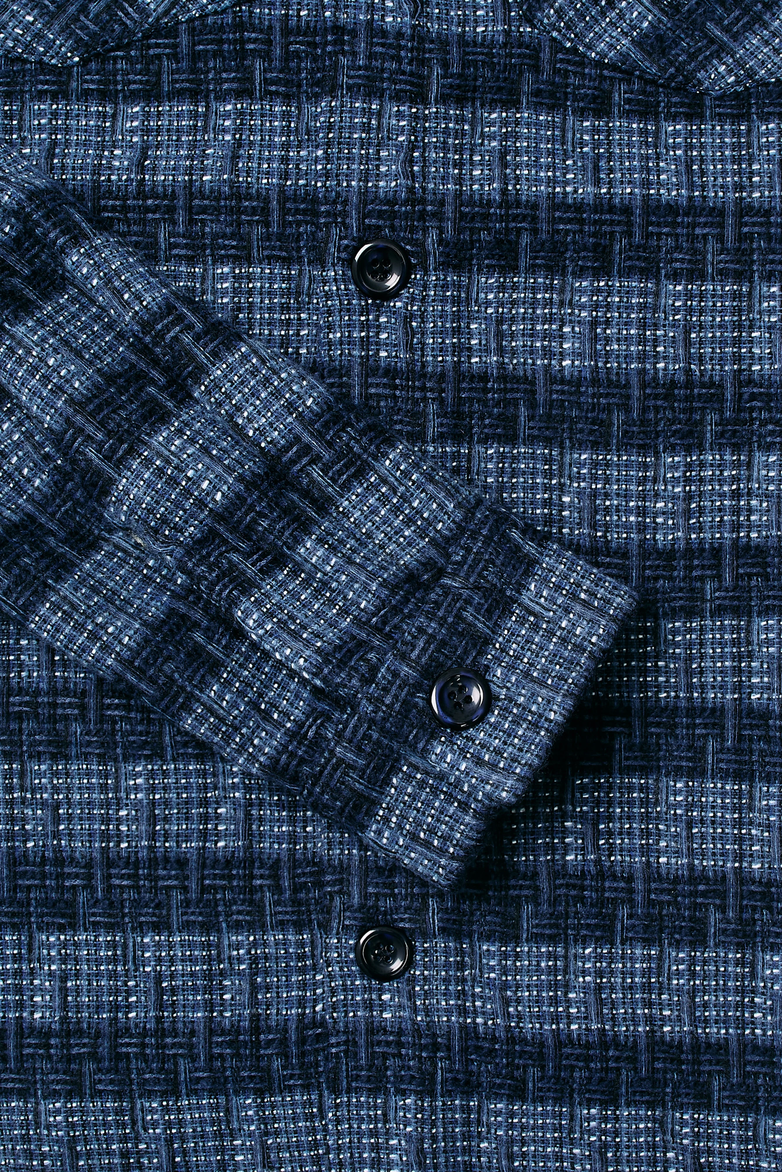 Bart Overshirt - Mid Blue / Navy Check - Image 6