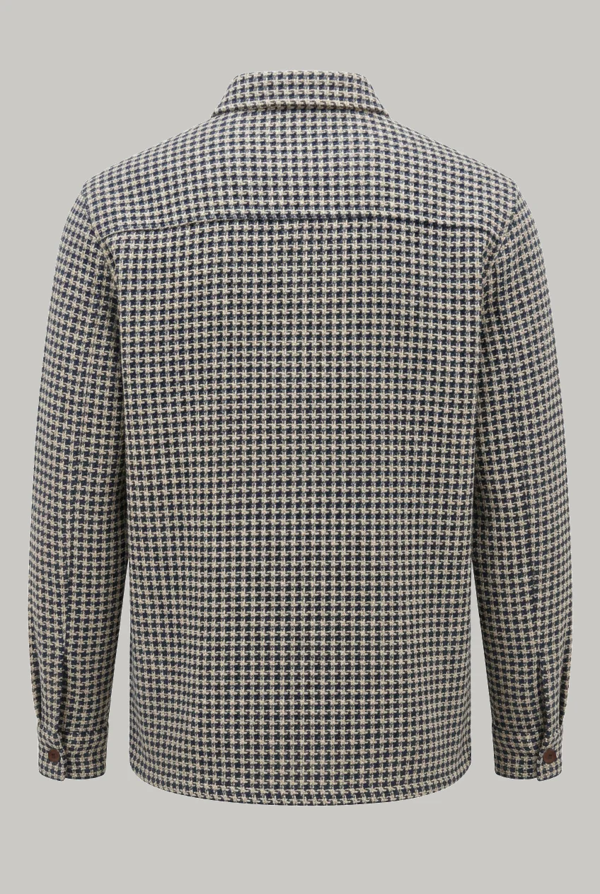 Bart Overshirt - Mid Blue / Stone Check - Image 4