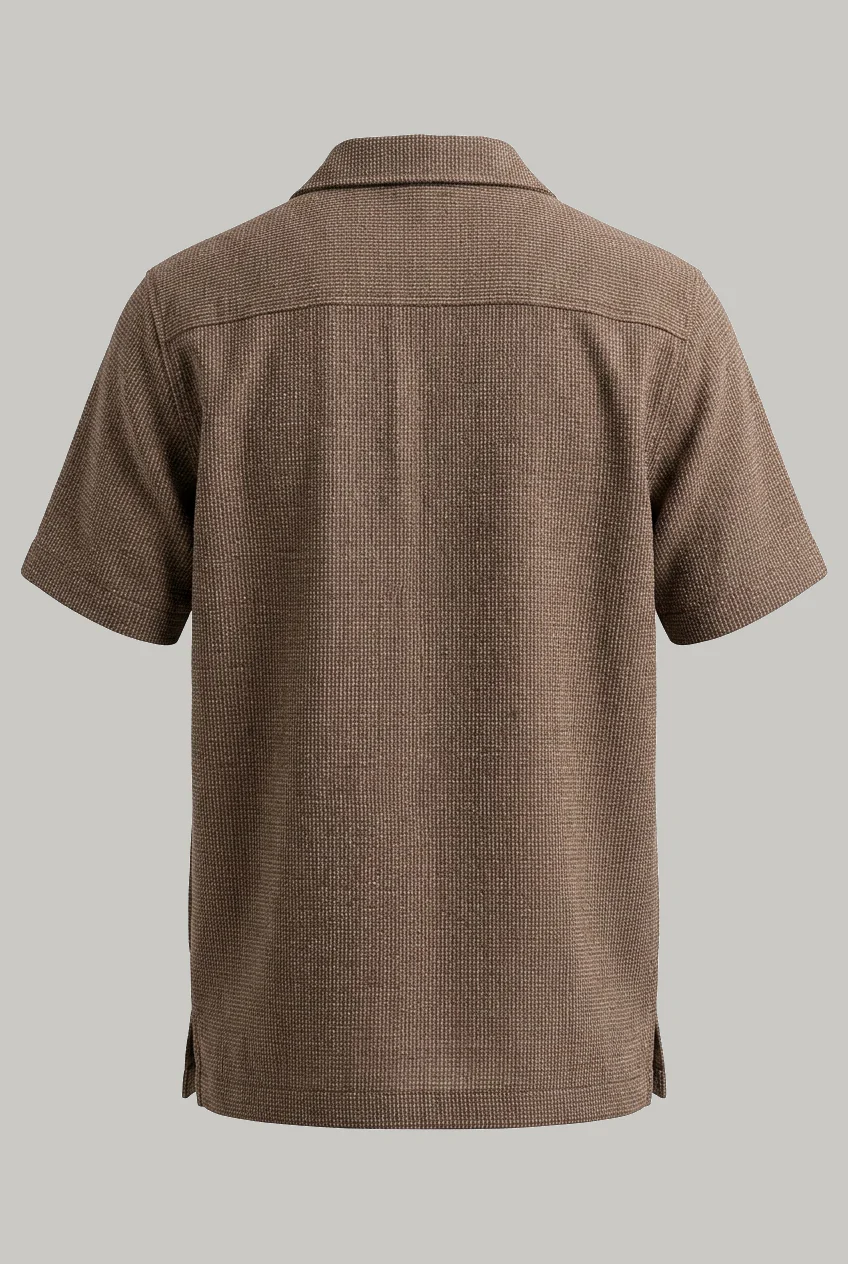 Bethnal Short Sleeve Shirt - Tobacco Tirreno - Image 6