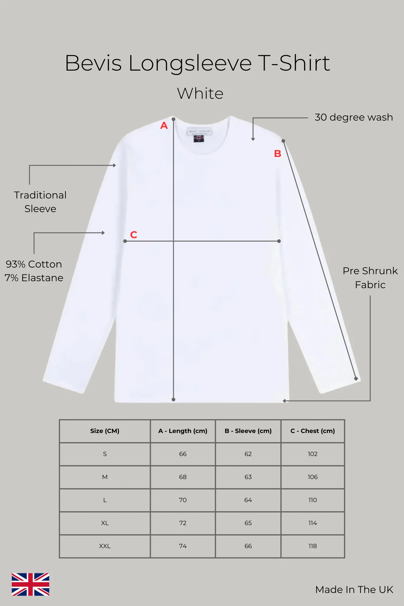 Bevis Long Sleeve Cotton t-shirt - White - Image 6