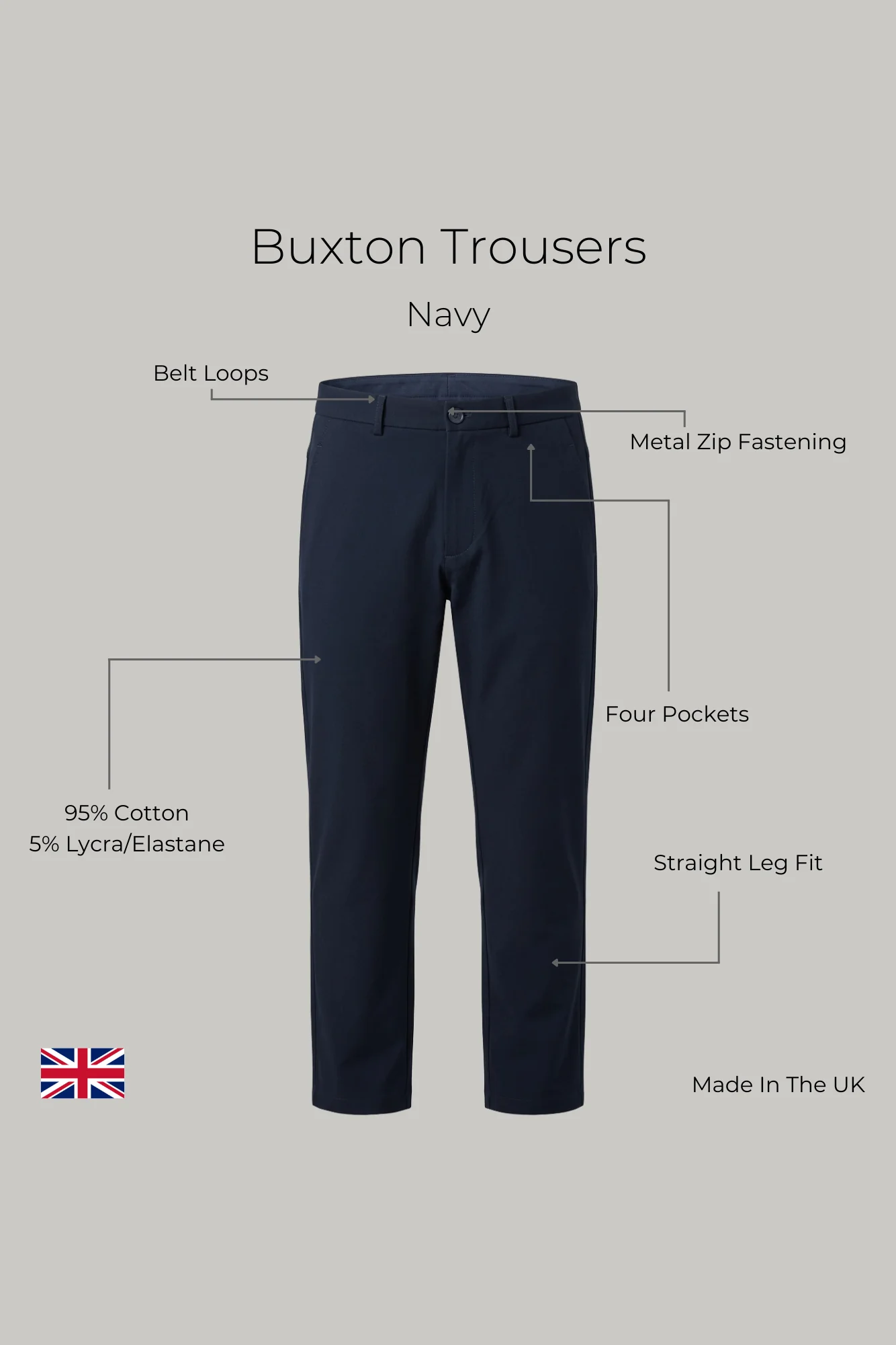 Buxton Trousers - Navy - Image 3