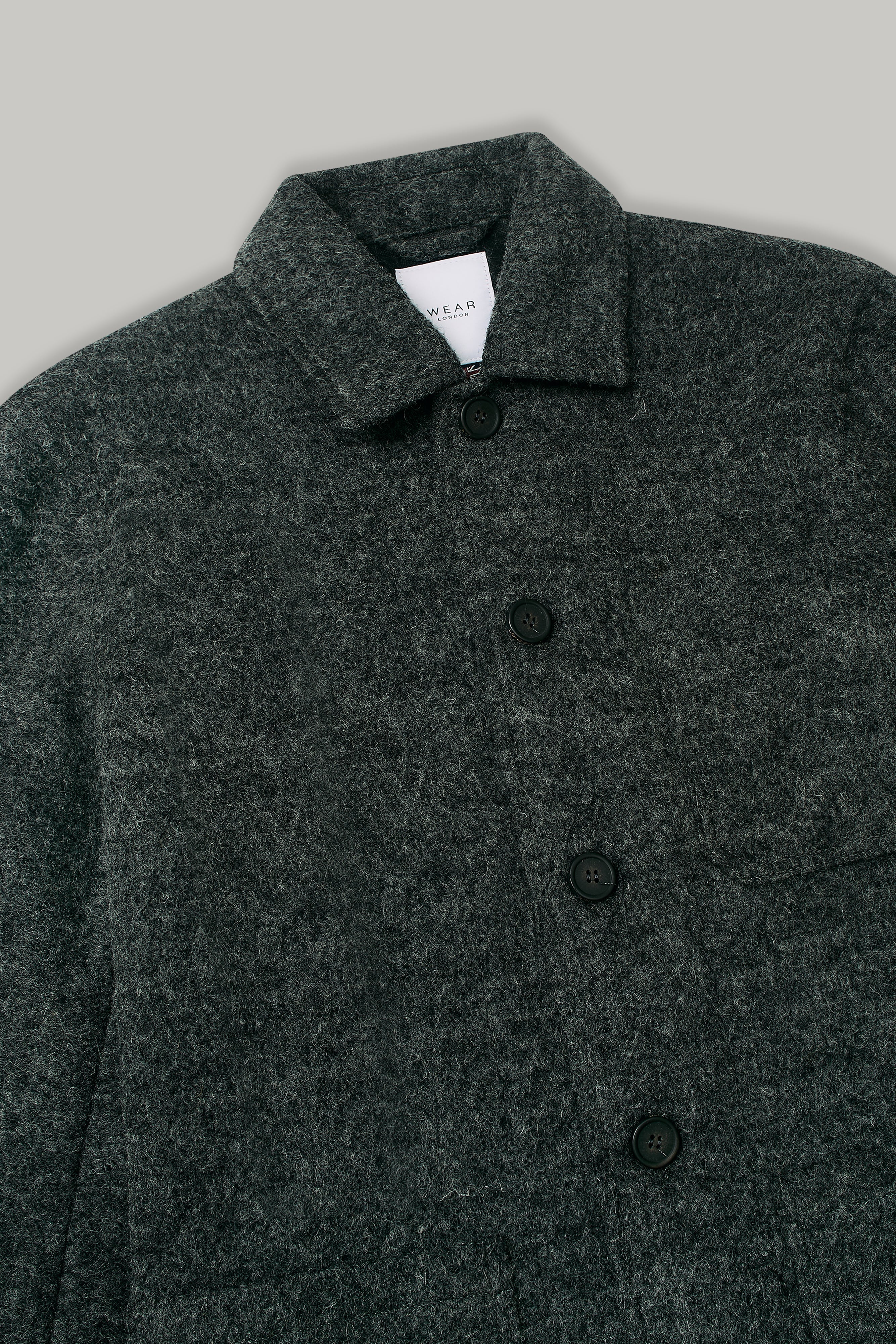Chiltern Shacket - Charcoal Boiled Wool - Image 4