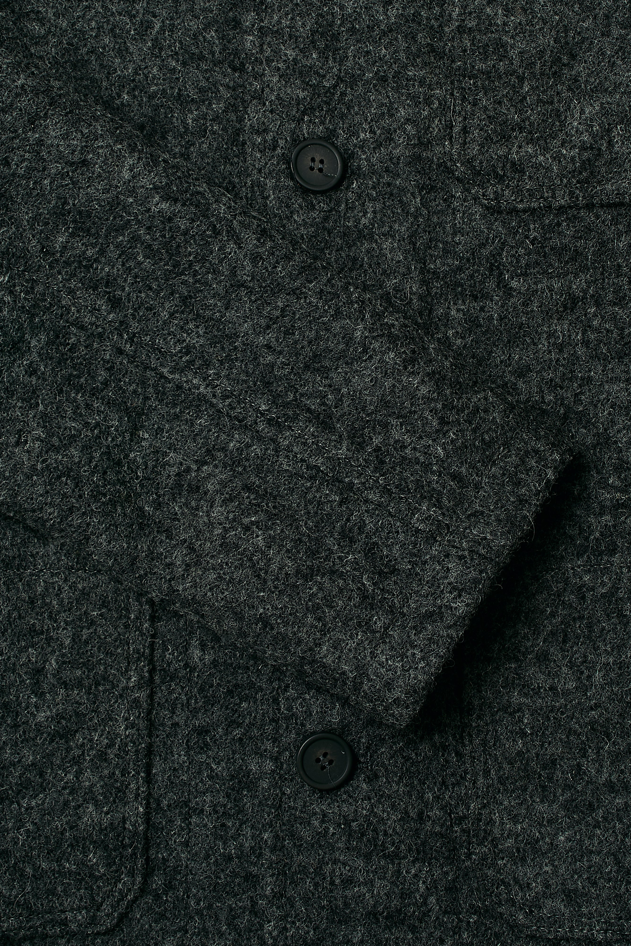 Chiltern Shacket - Charcoal Boiled Wool - Image 6