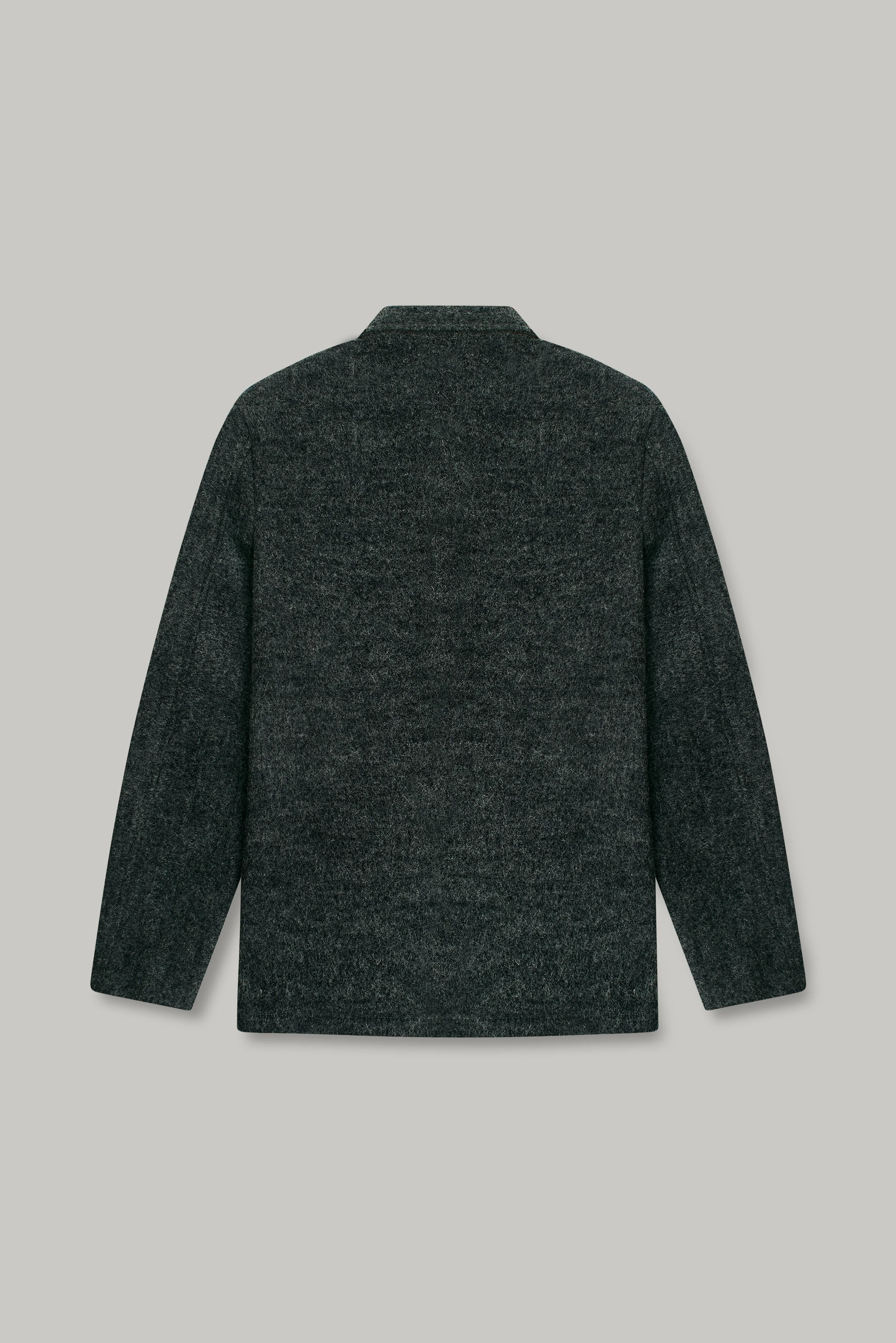 Chiltern Shacket - Charcoal Boiled Wool - Image 8