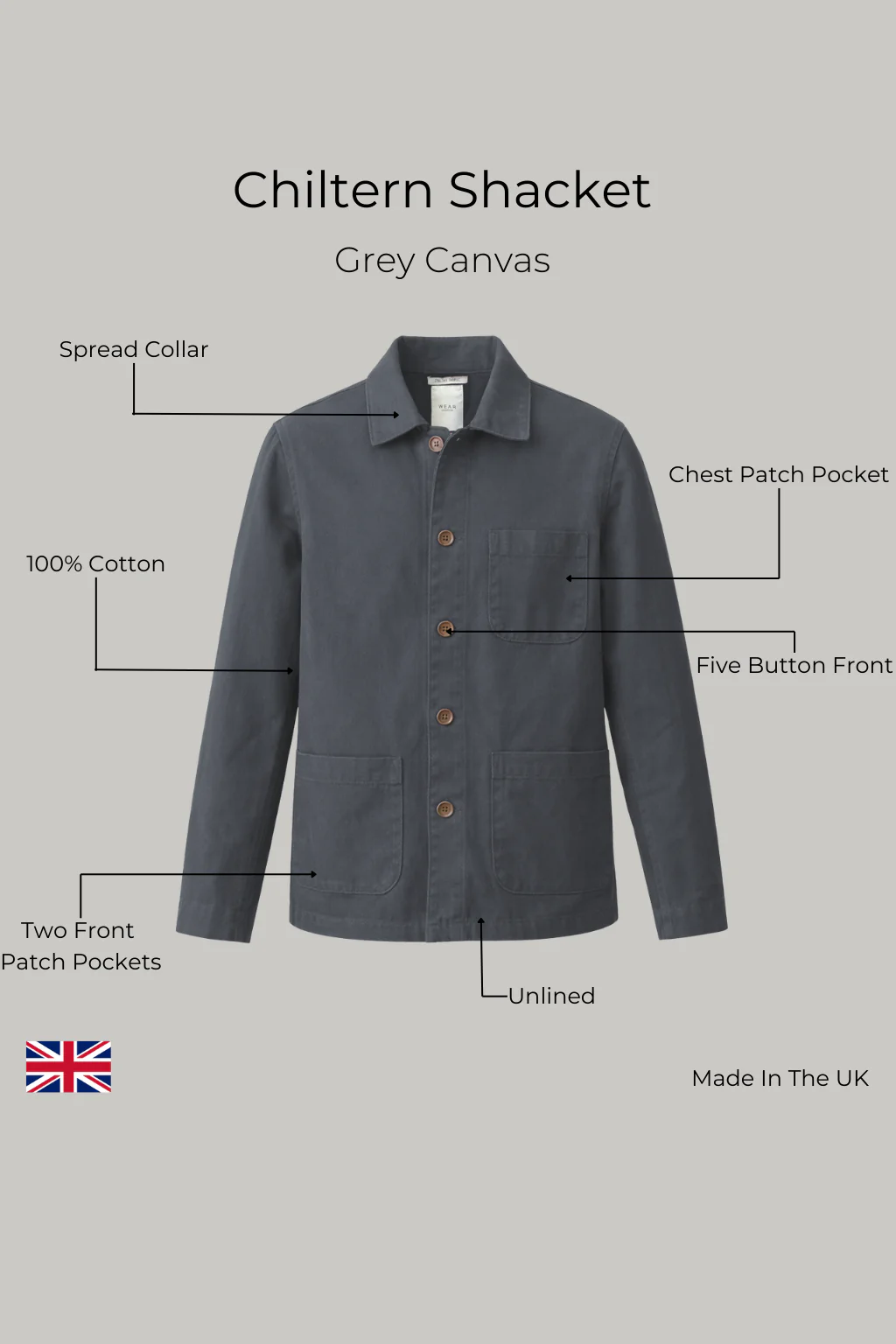 Chiltern Shacket - Grey Canvas - Image 5