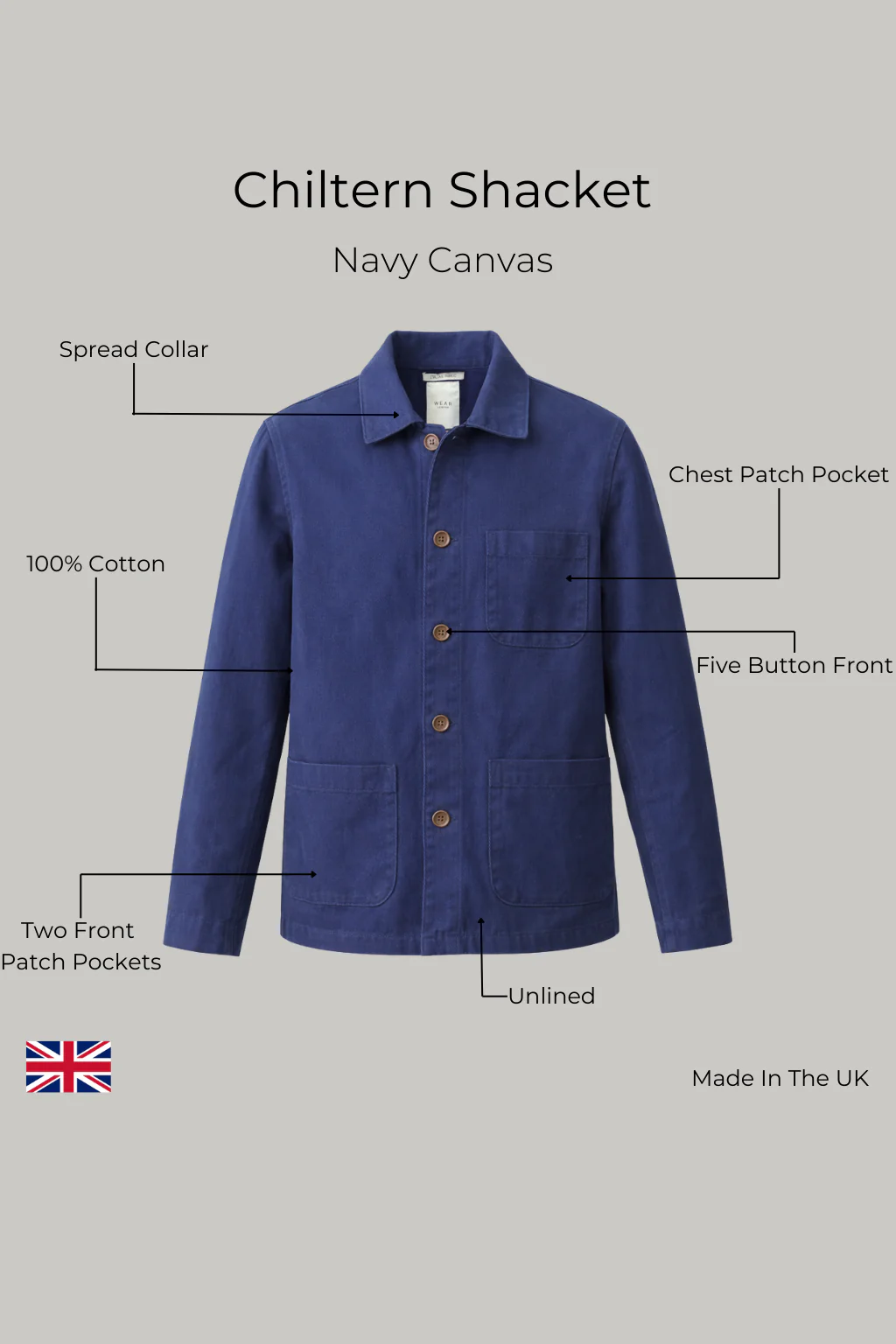 Chiltern Shacket - Navy Canvas - Image 3