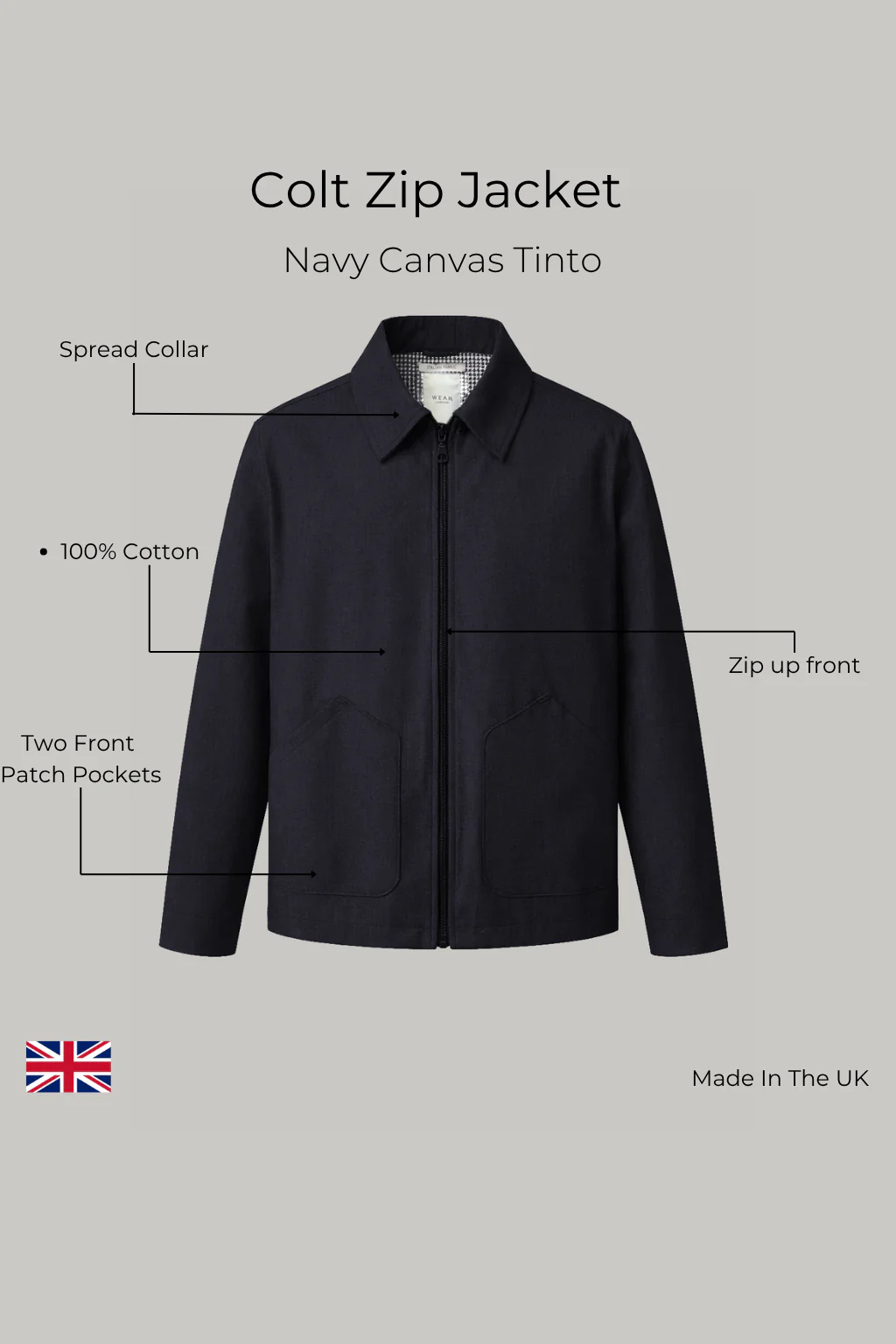 Colts Zip Shacket - Black Virgin Wool - Image 3