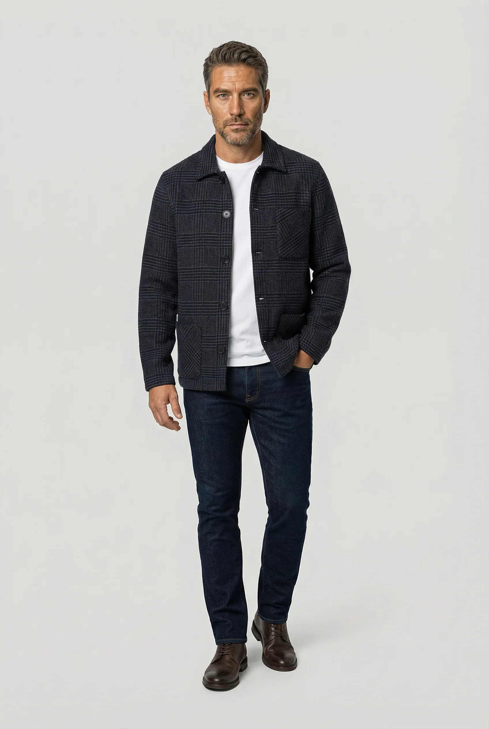 Commercial Jacket - Grey Wool Check - Image 3