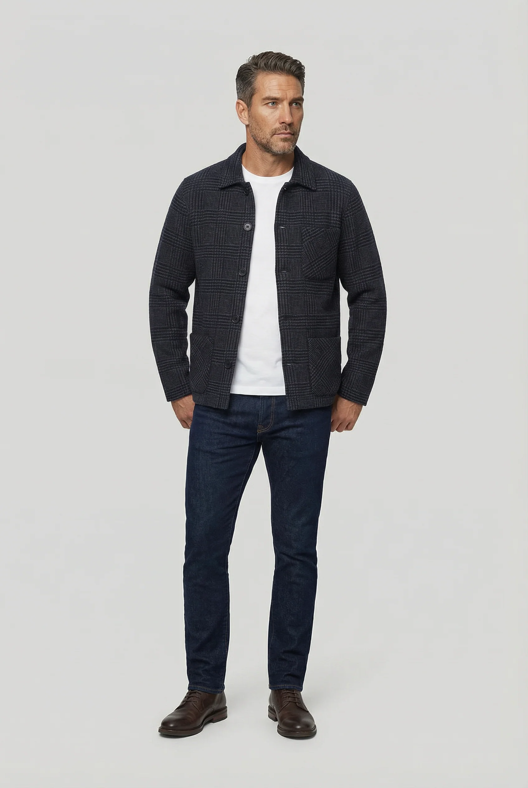 Commercial Jacket - Grey Wool Check - Image 4