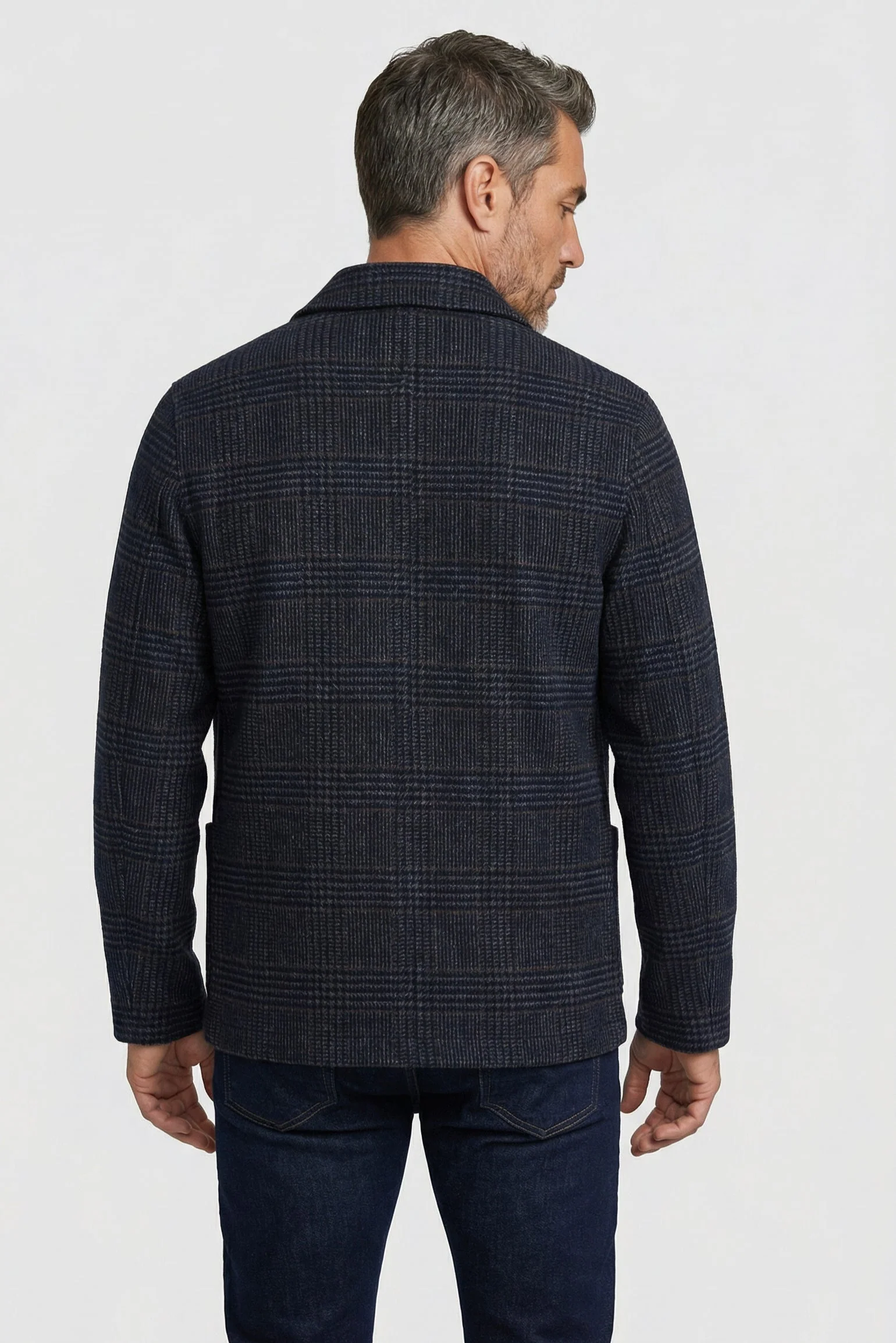 Commercial Jacket - Grey Wool Check - Image 5