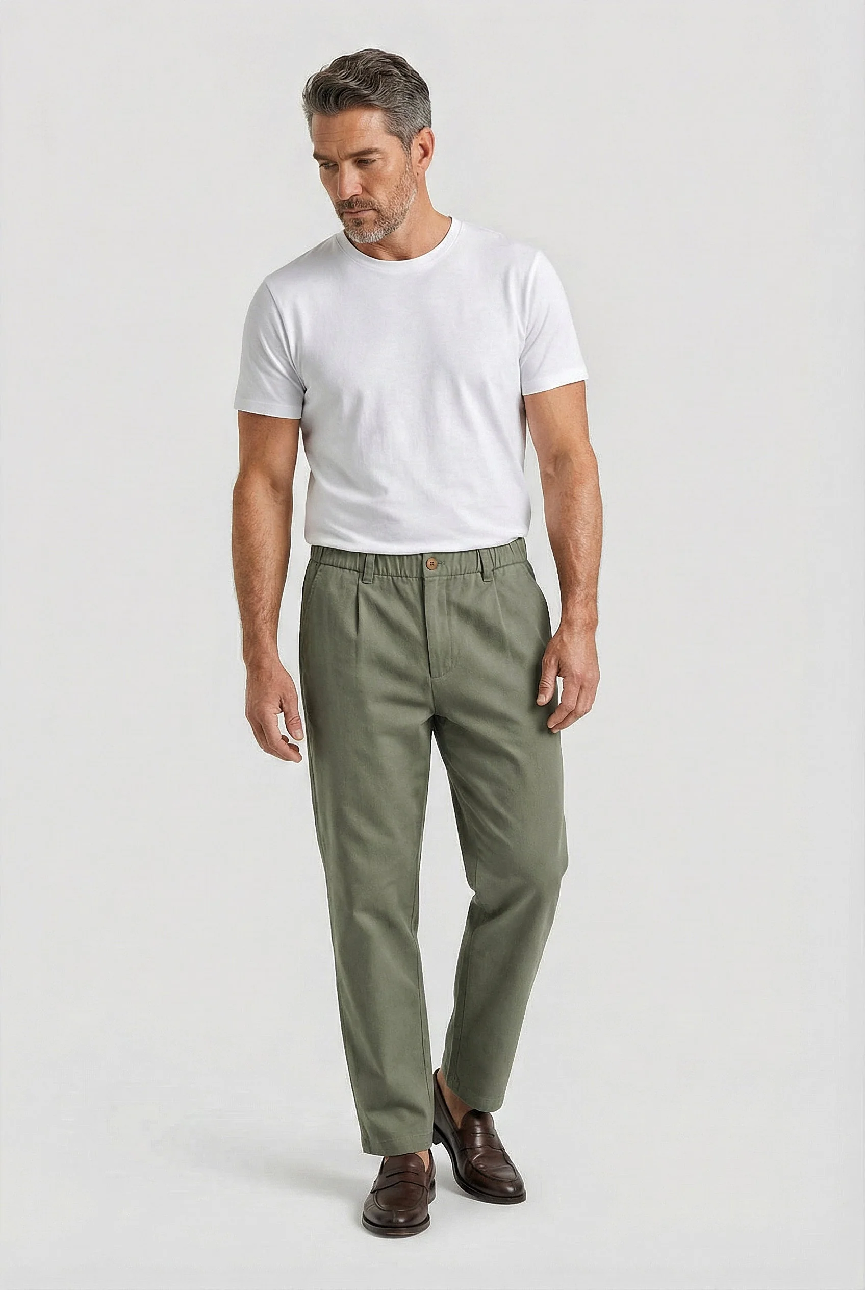 Crispin Chino Comfort Stretch - Mushroom - Image 3