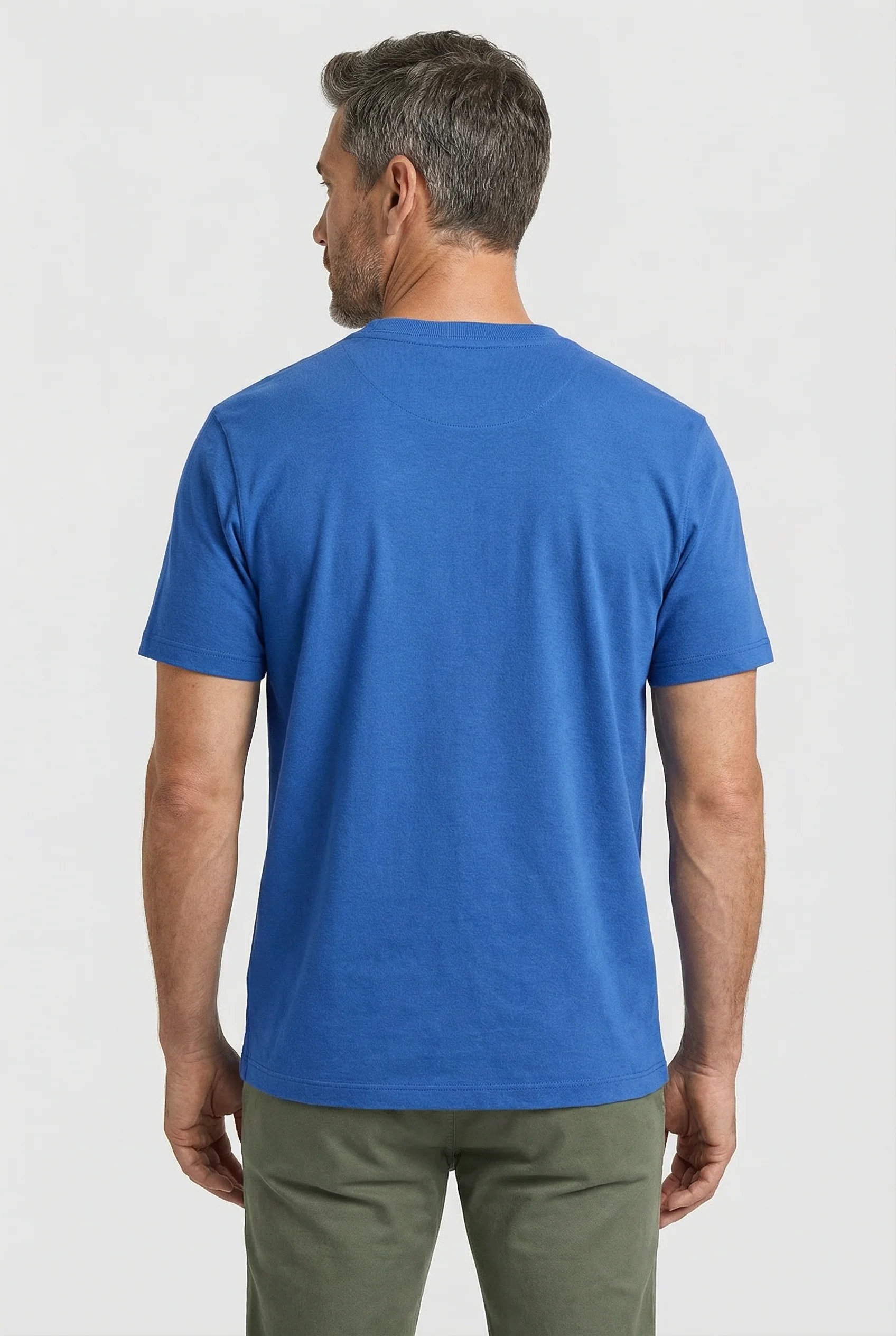 Dalston Heavyweight Cotton T-Shirt - Bright Indigo - Image 5