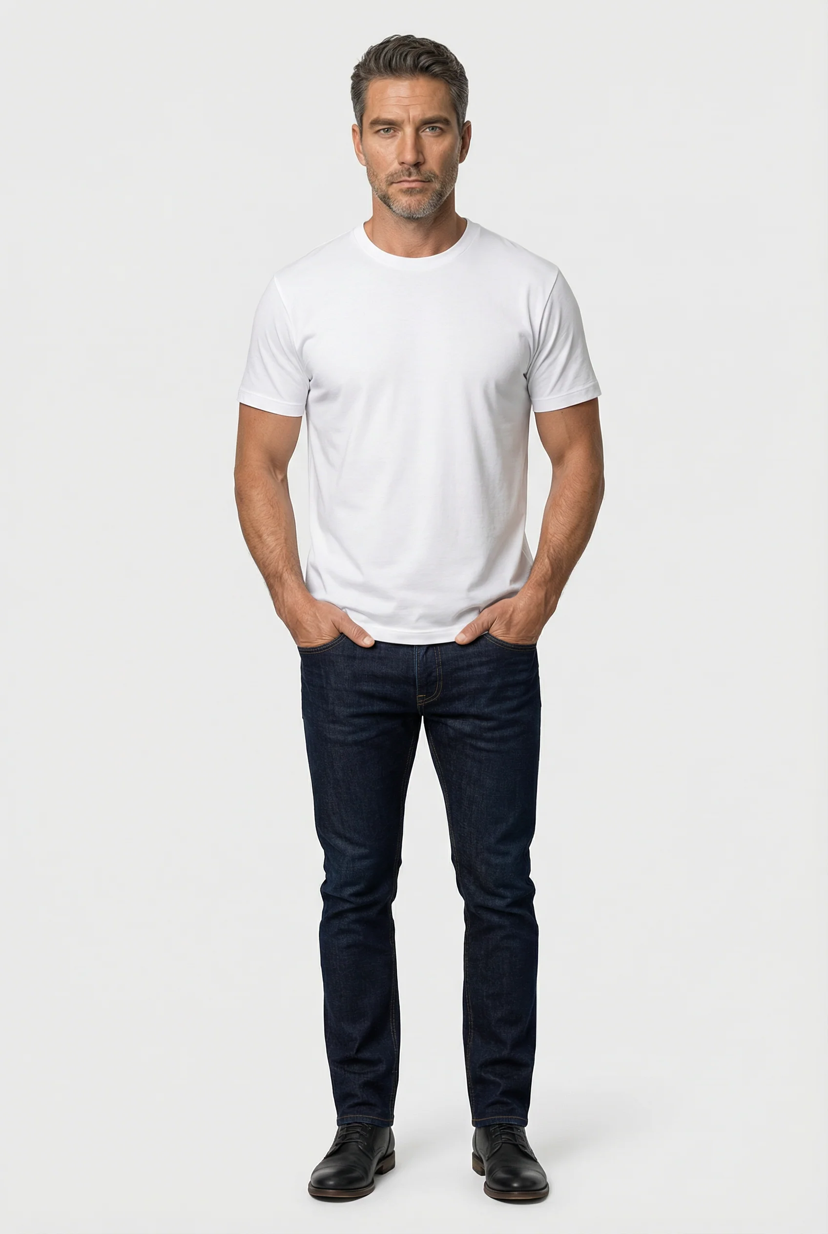 Dalston Heavyweight Cotton T-Shirt - Optic White - Image 3