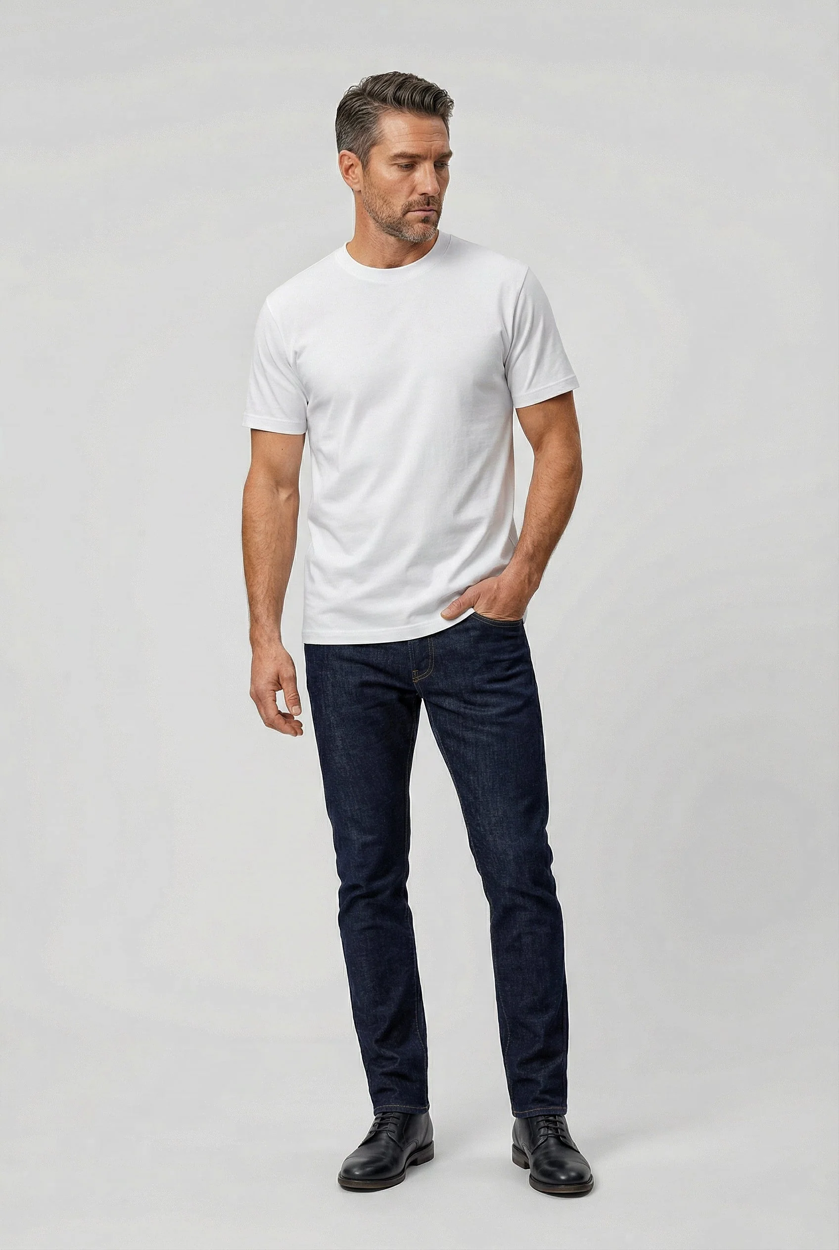 Dalston Heavyweight Cotton T-Shirt - Optic White - Image 4