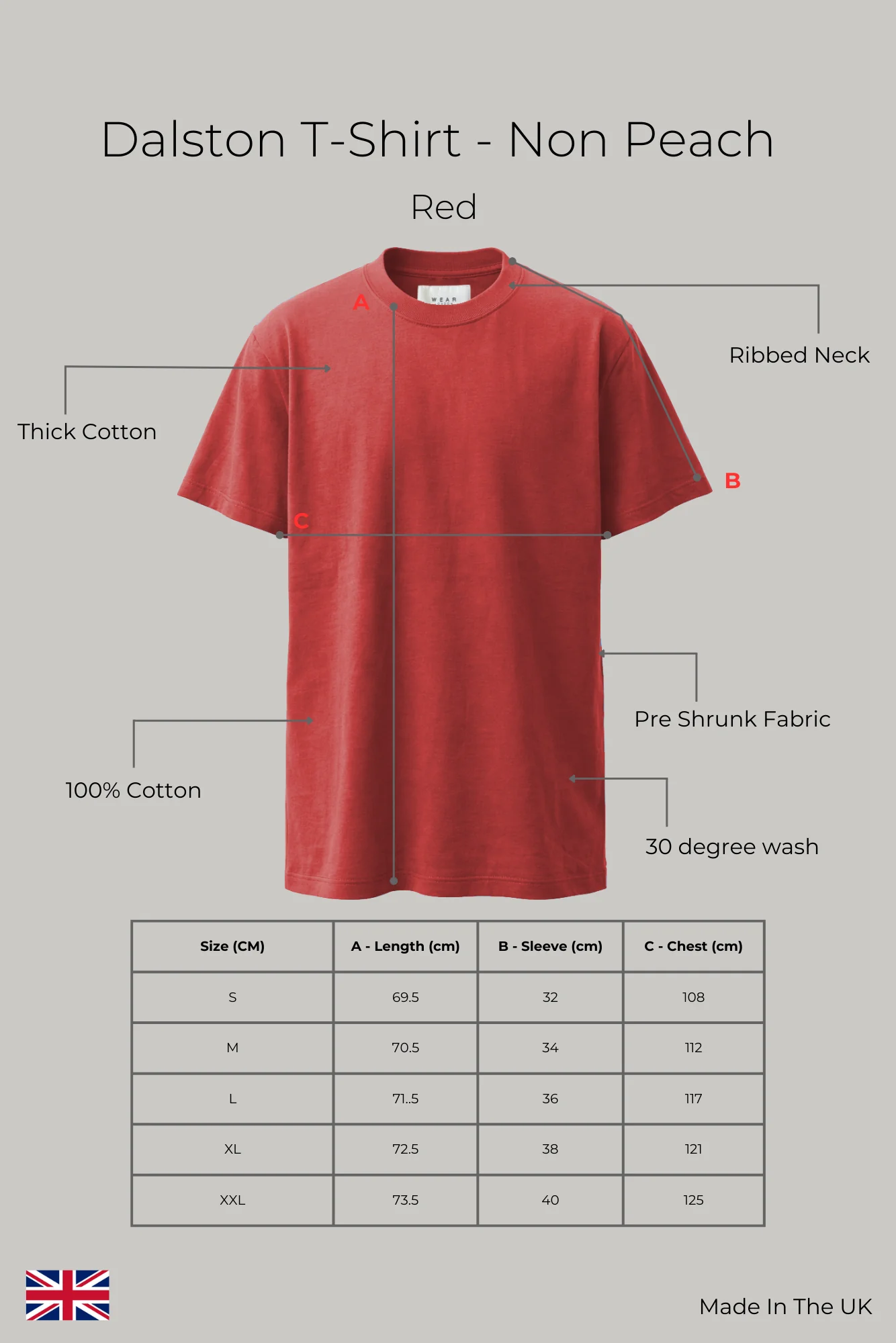 Dalston Heavyweight Cotton T-Shirt - Red - Image 9
