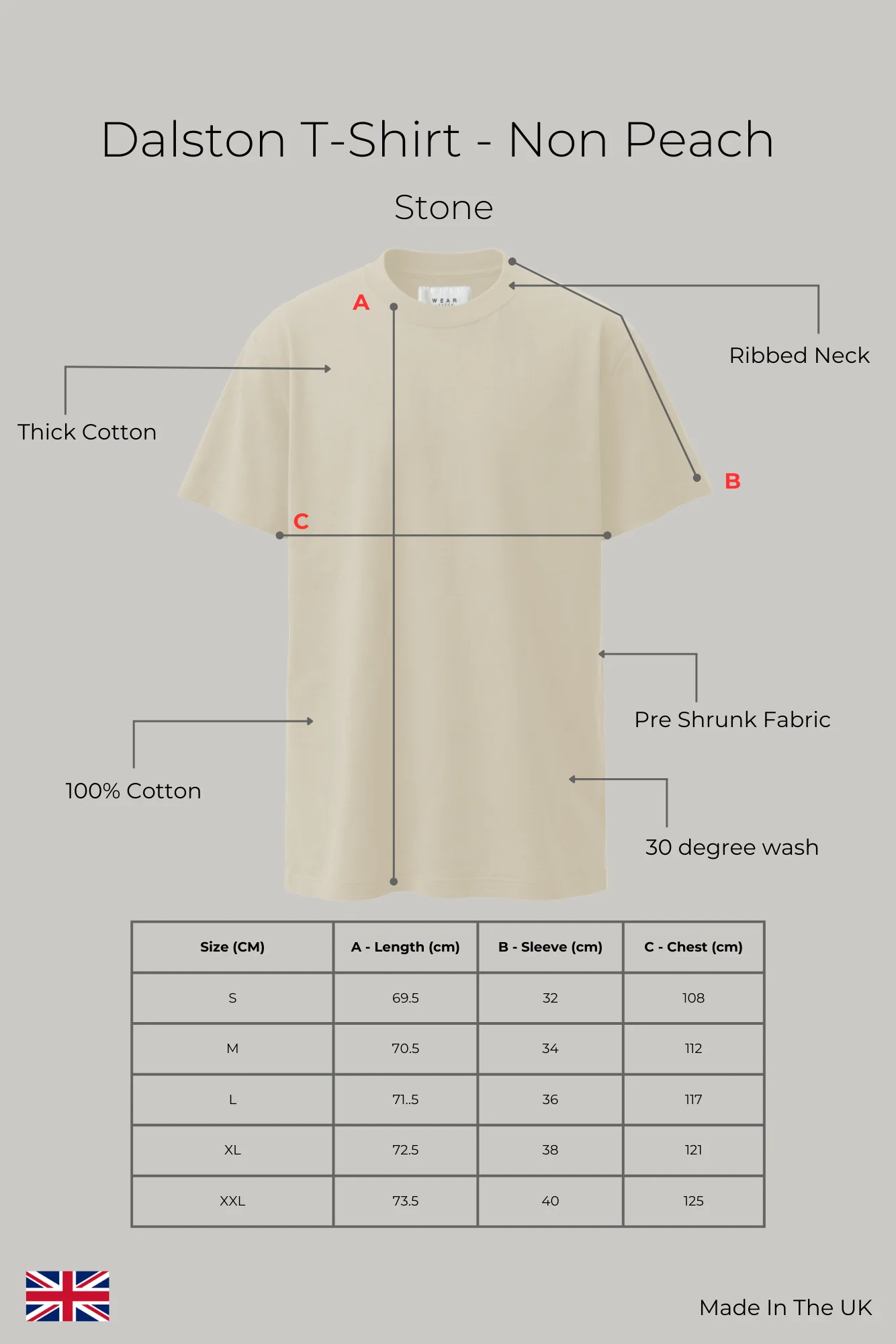 Dalston Heavyweight Cotton T-Shirt - Stone - Image 9