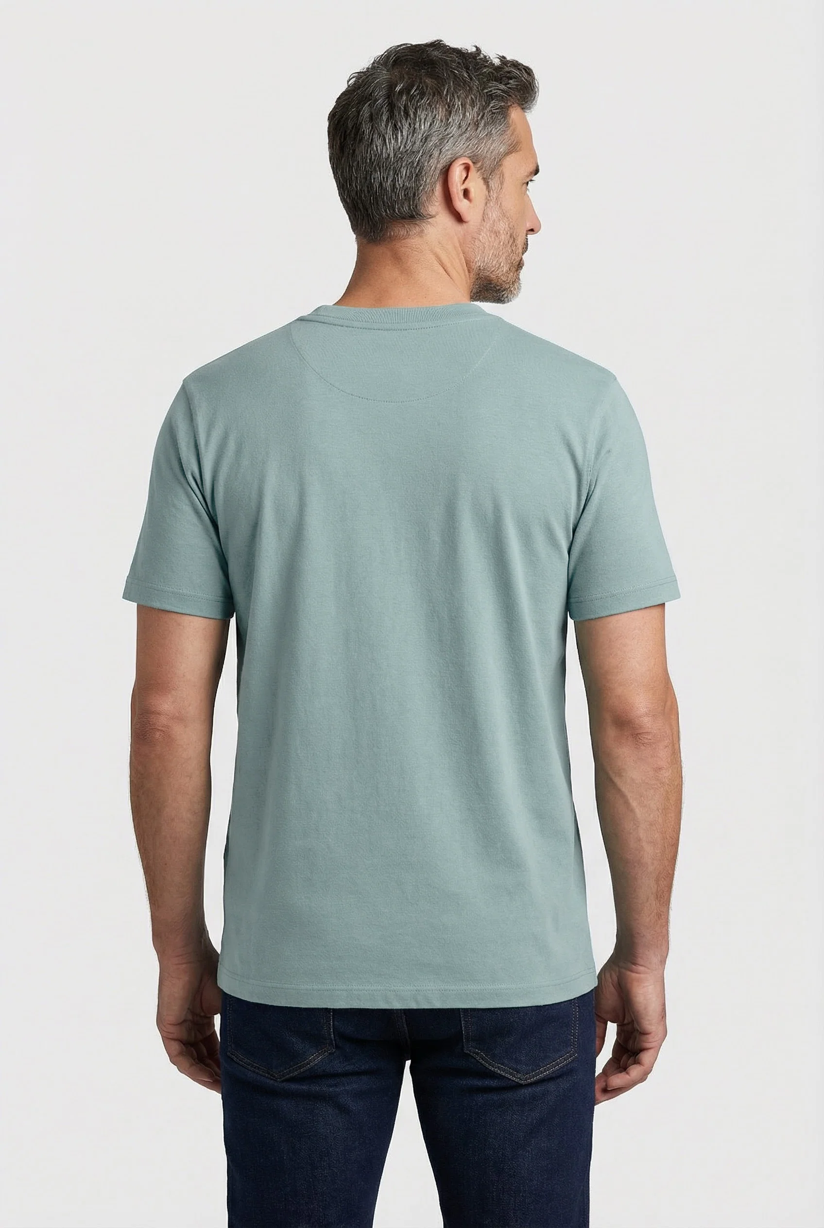 Dalston Heavyweight Cotton T-Shirt - Teal - Image 7