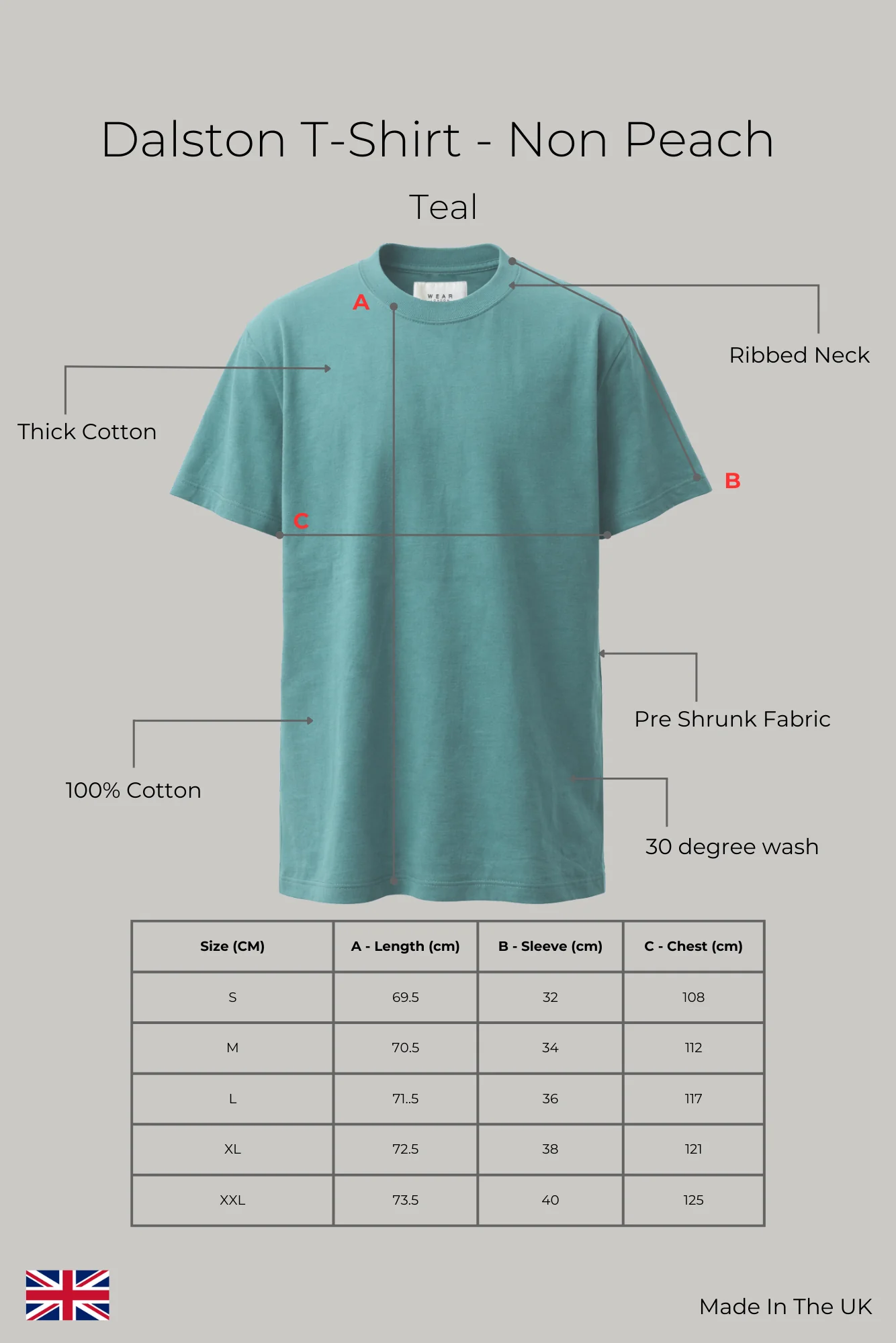 Dalston Heavyweight Cotton T-Shirt - Teal - Image 9