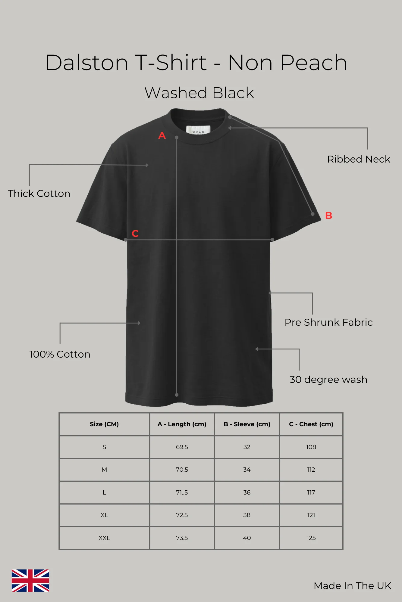 Dalston Heavyweight Cotton T-Shirt - Washed Black - Image 7
