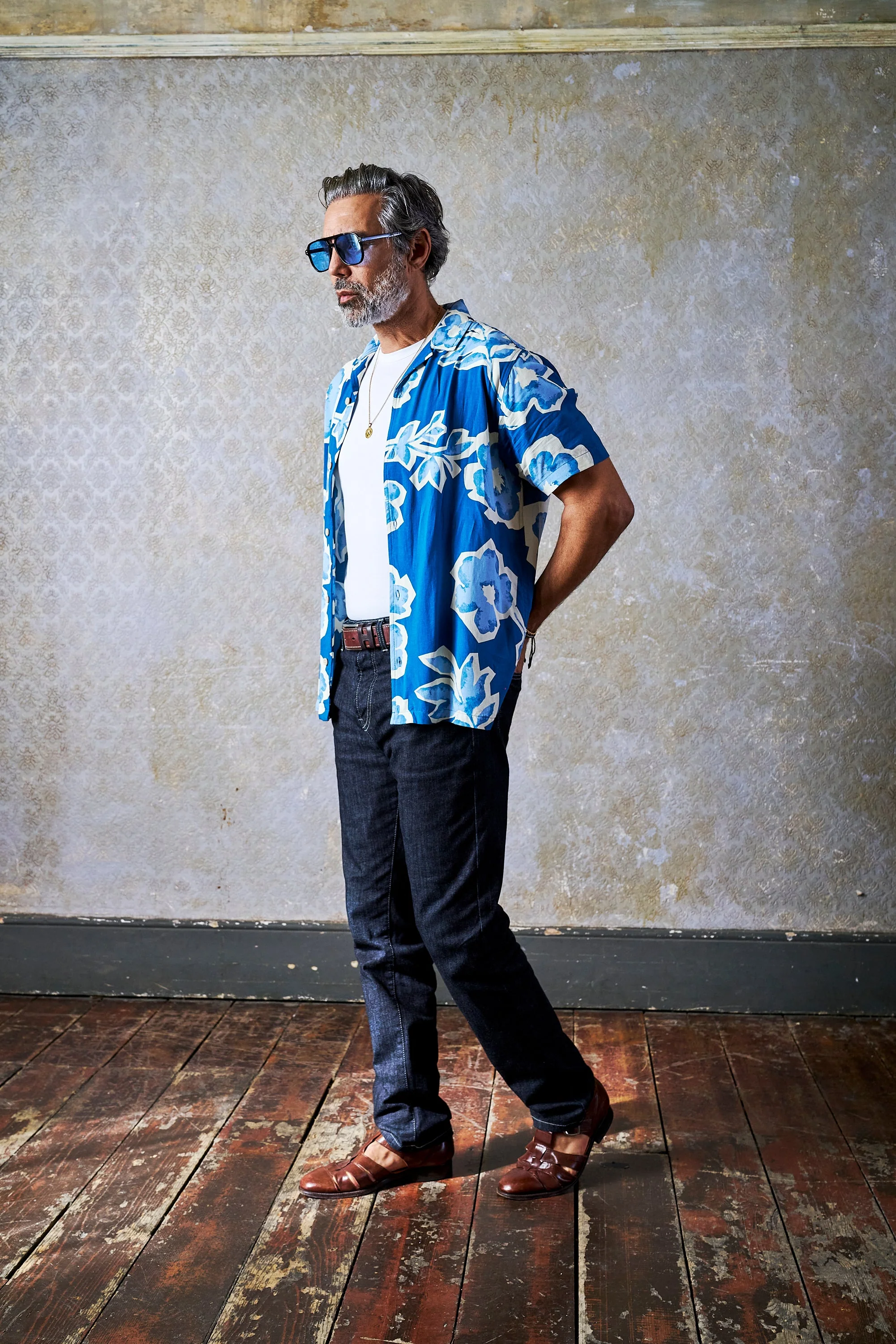 Dano Short Sleeve Shirt - Sky Flower - Image 3