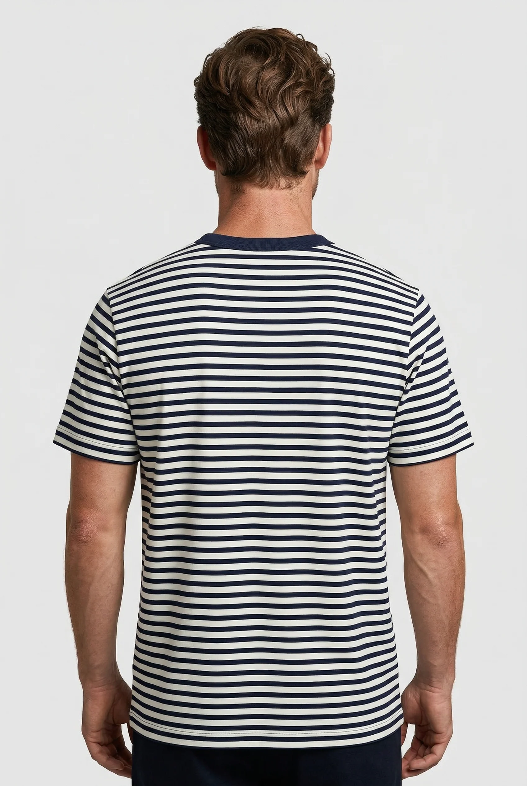 Gerard - Stripe T-Shirt - Off White Navy - Image 7