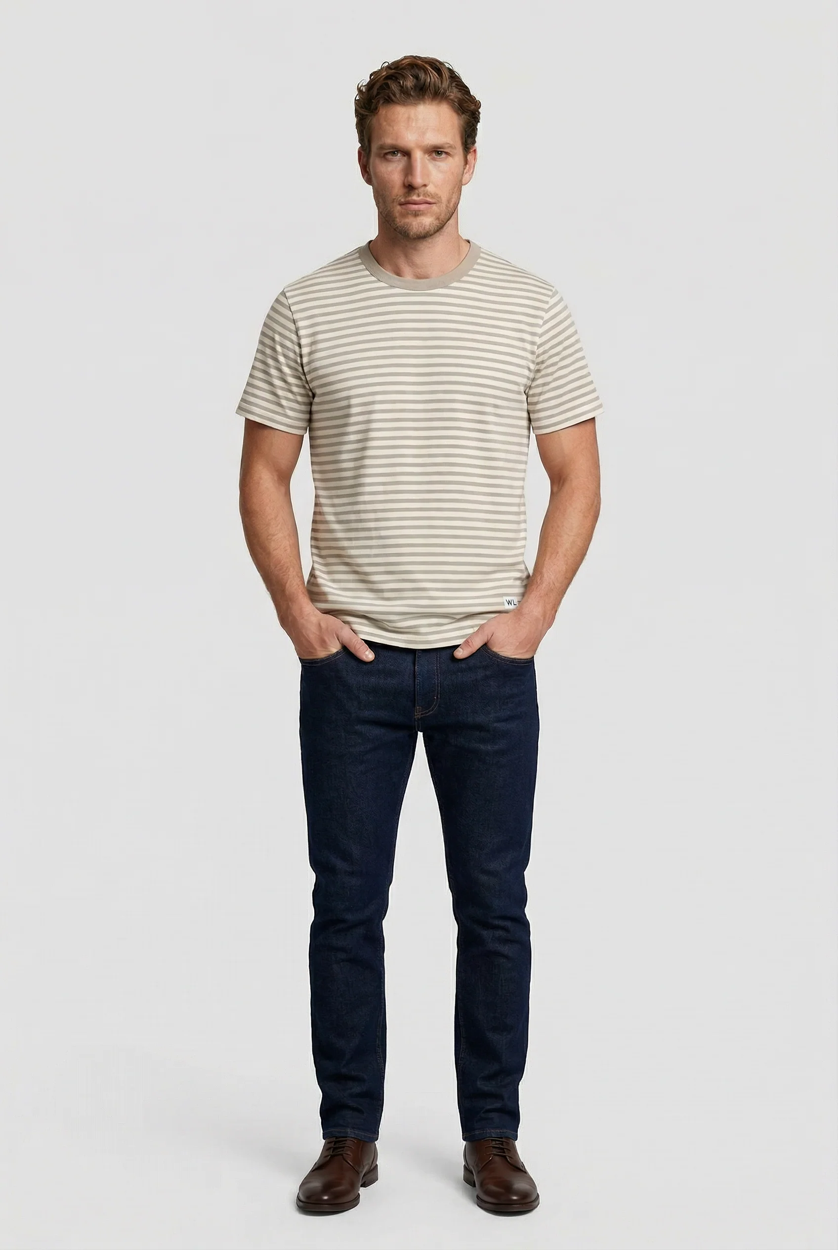 Gerard - Stripe T-Shirt - Off White Stone - Image 3