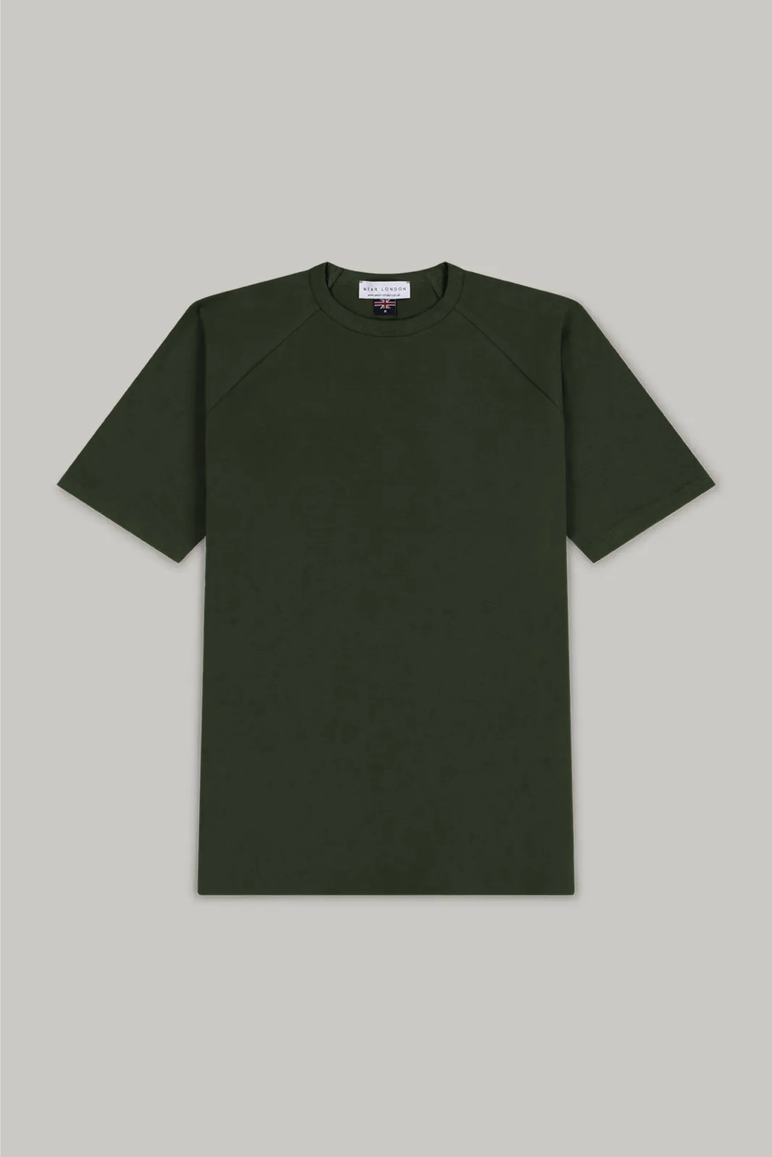 Hoxton Raglan Sleeve Fitted T-shirt - Bottle Green - Image 3