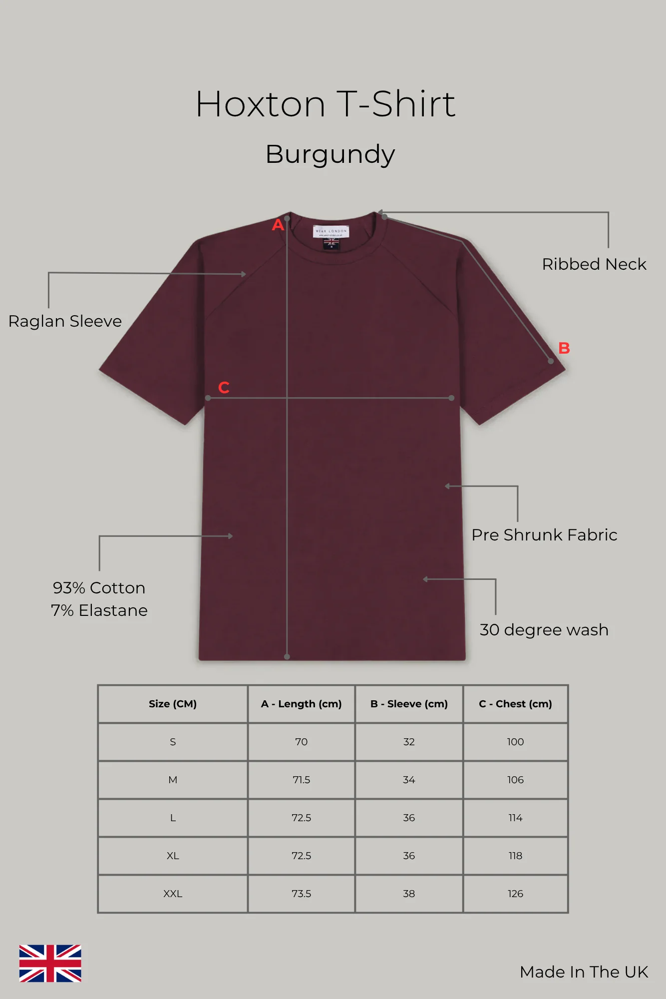 Hoxton Raglan Sleeve Fitted T-Shirt - Burgundy - Image 9