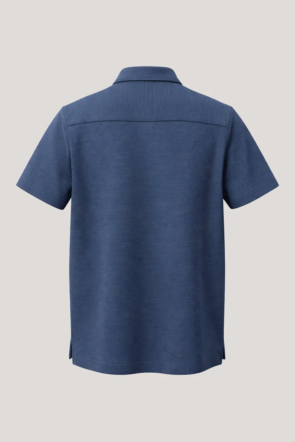 Kane - Revere Short Sleeve Shirt - Indigo - Image 3