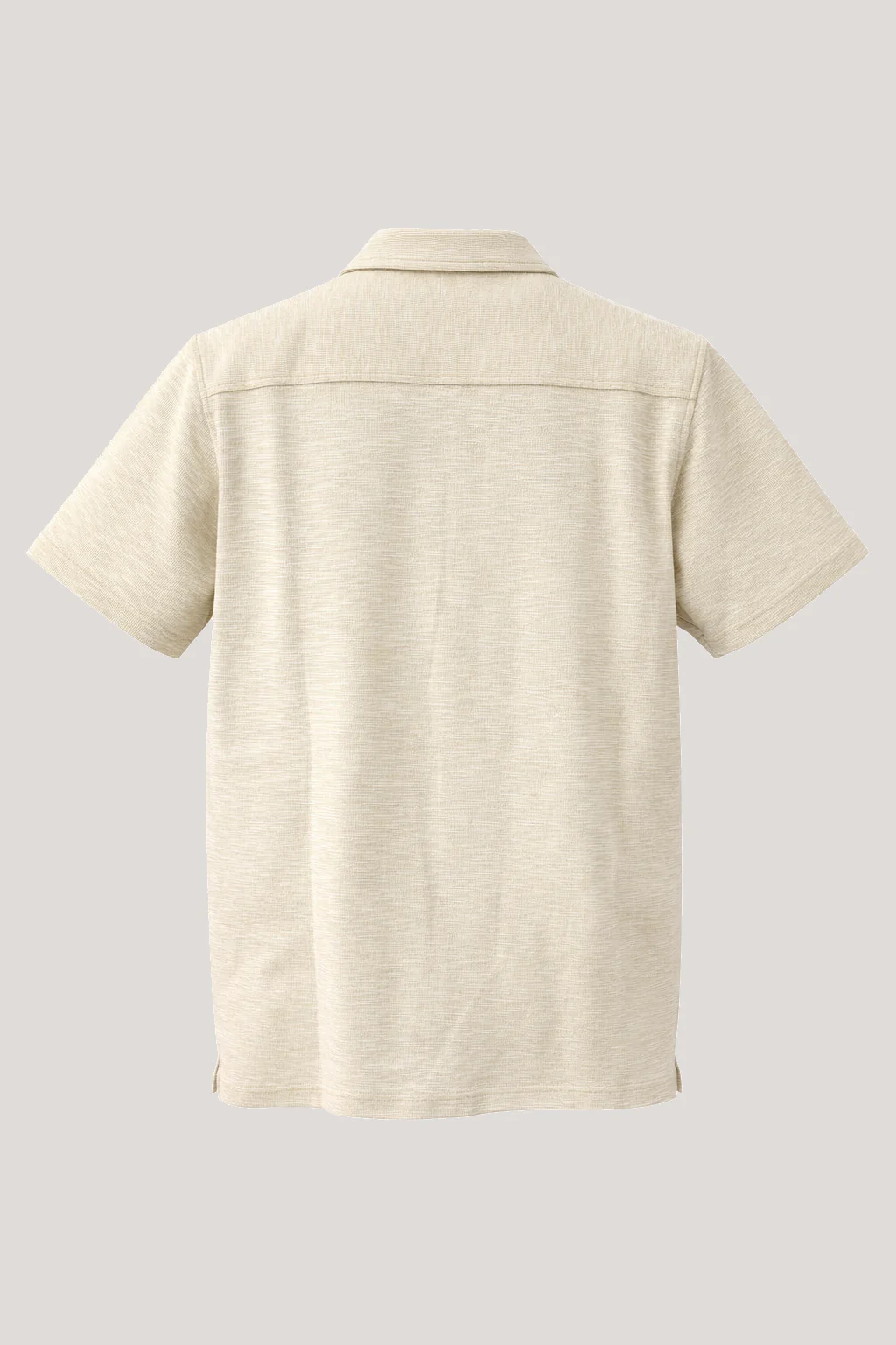 Kane - Revere Short Sleeve Shirt - Stone - Image 3