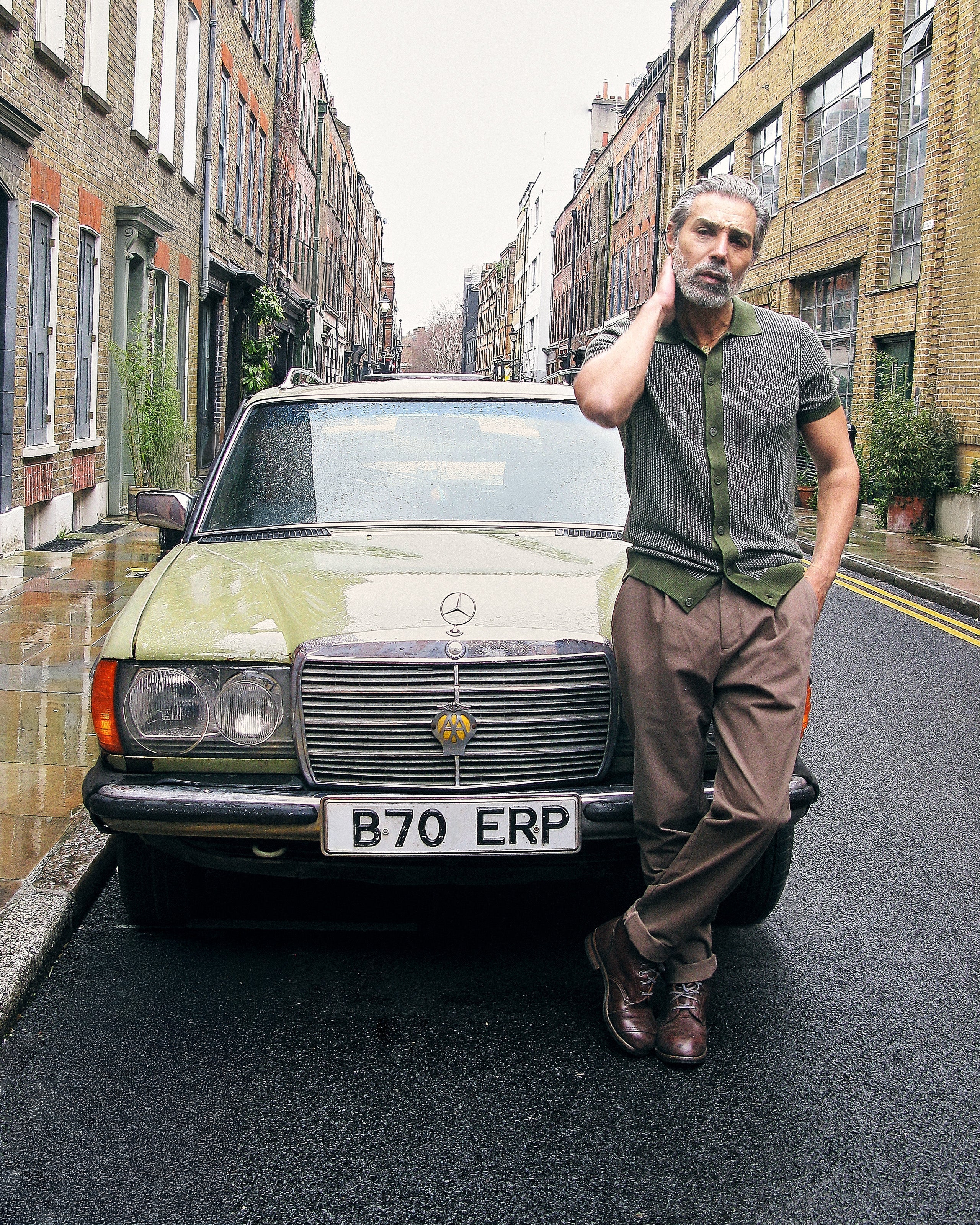 Lambeth - Button Through Knitwear - Olive - Image 3